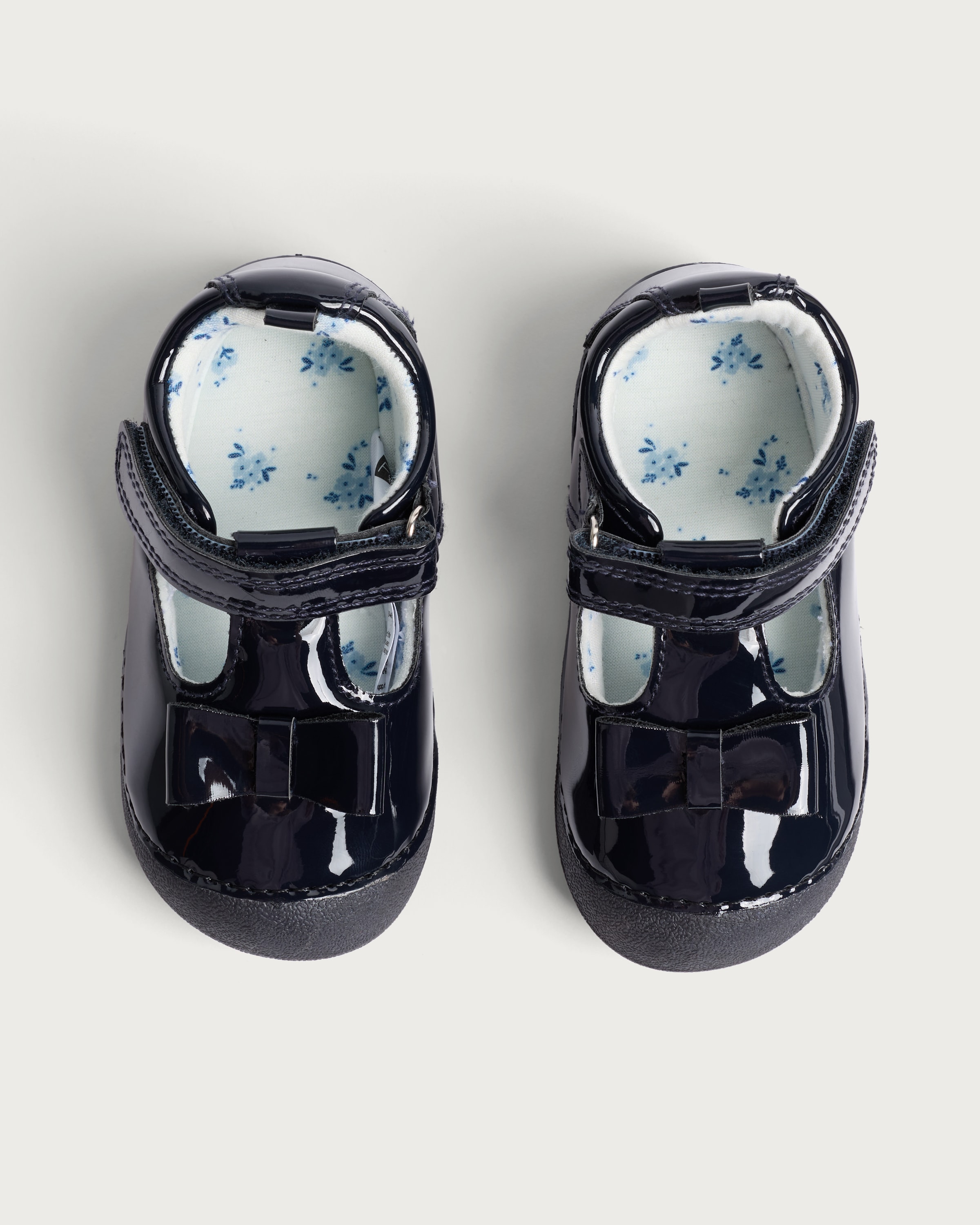 F&F Baby Patent T-Bar Pram Shoes in Black thumbnail 2