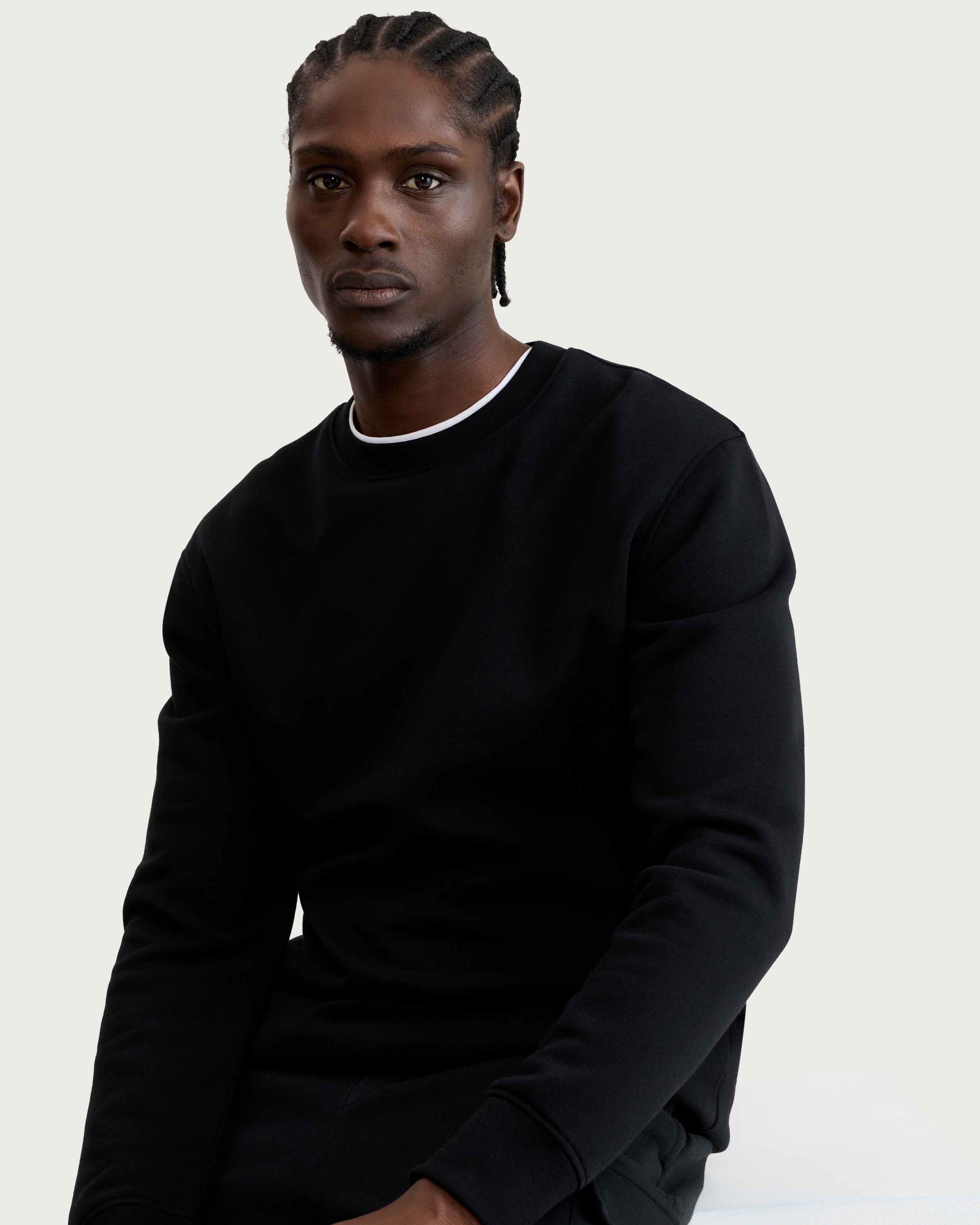 F&F Cotton Rich Regular Fit Sweatshirt in Black