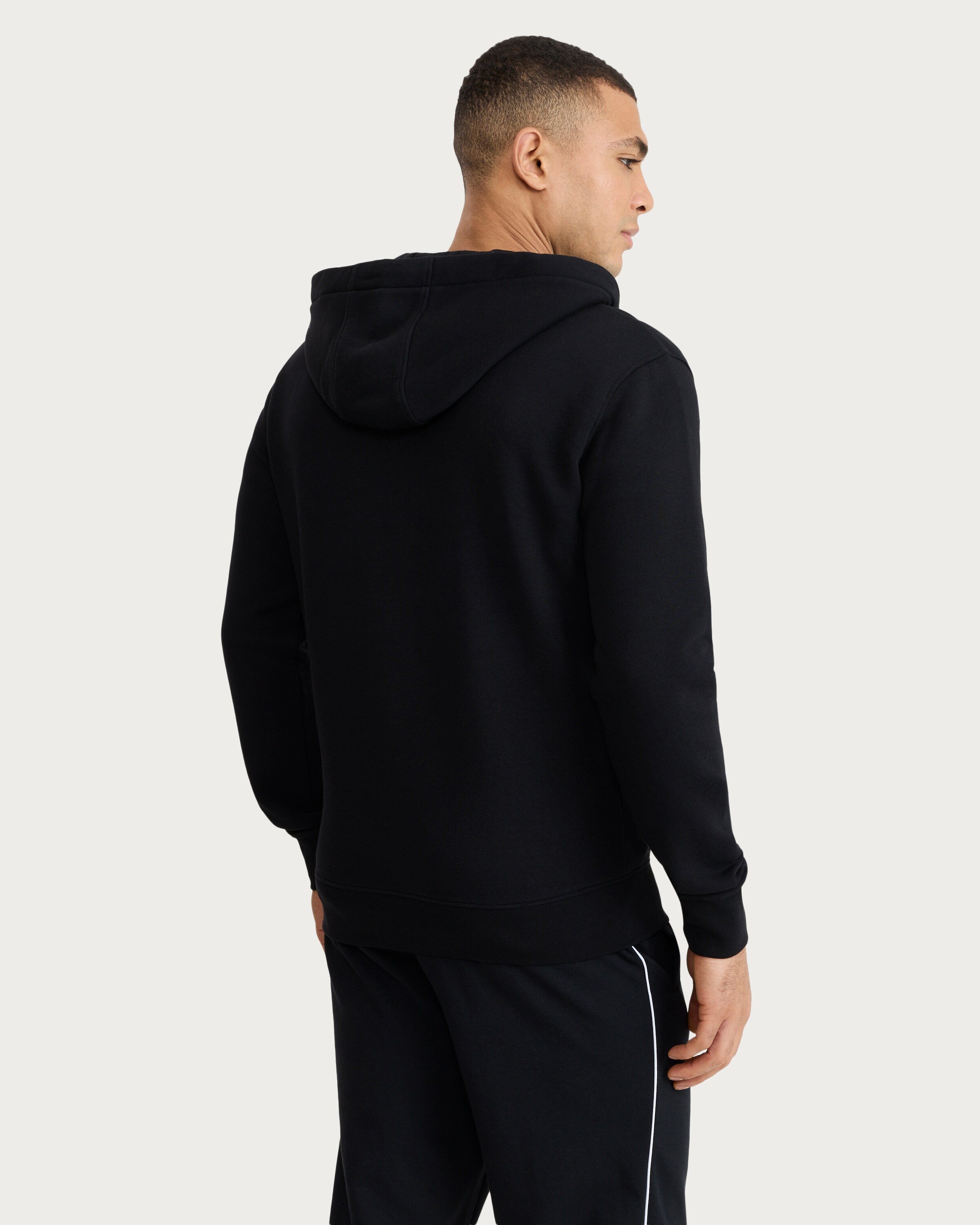 F&F Cotton Rich Zip Up Hoodie in Black thumbnail 3