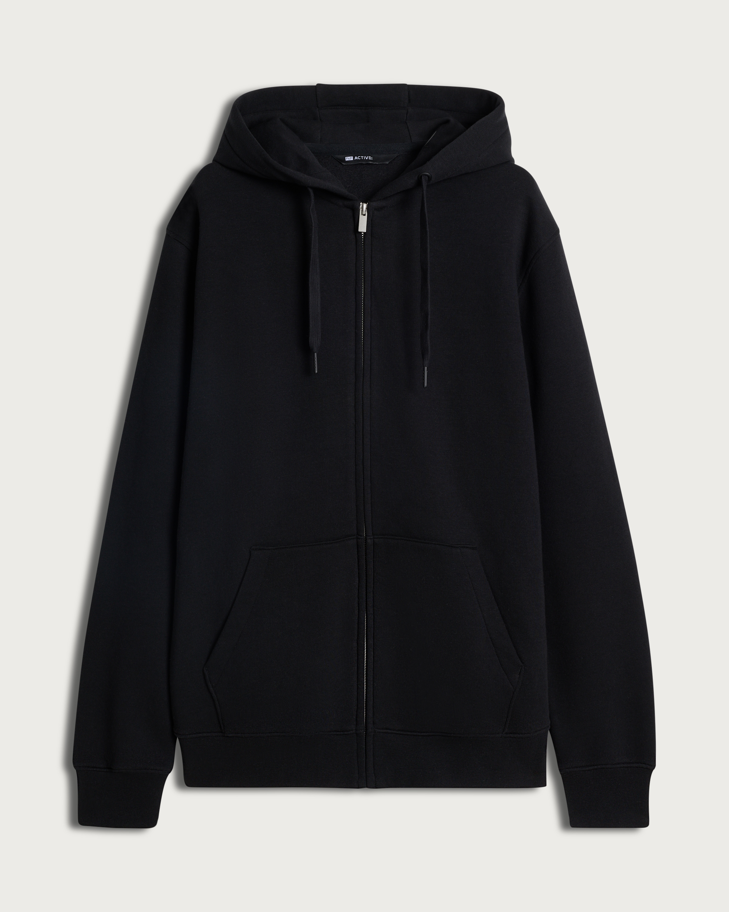 F&F Cotton Rich Zip Up Hoodie in Black thumbnail 4