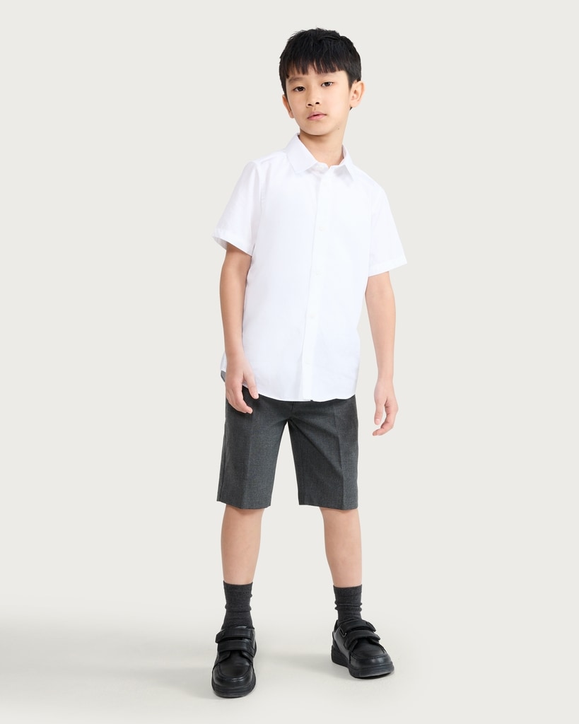 F&F School Boys 2-Pack Slim Fit Shorts in Grey thumbnail 2