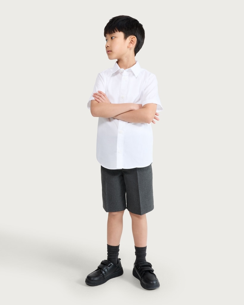 F&F School Boys 2-Pack Regular Fit Shorts in Grey