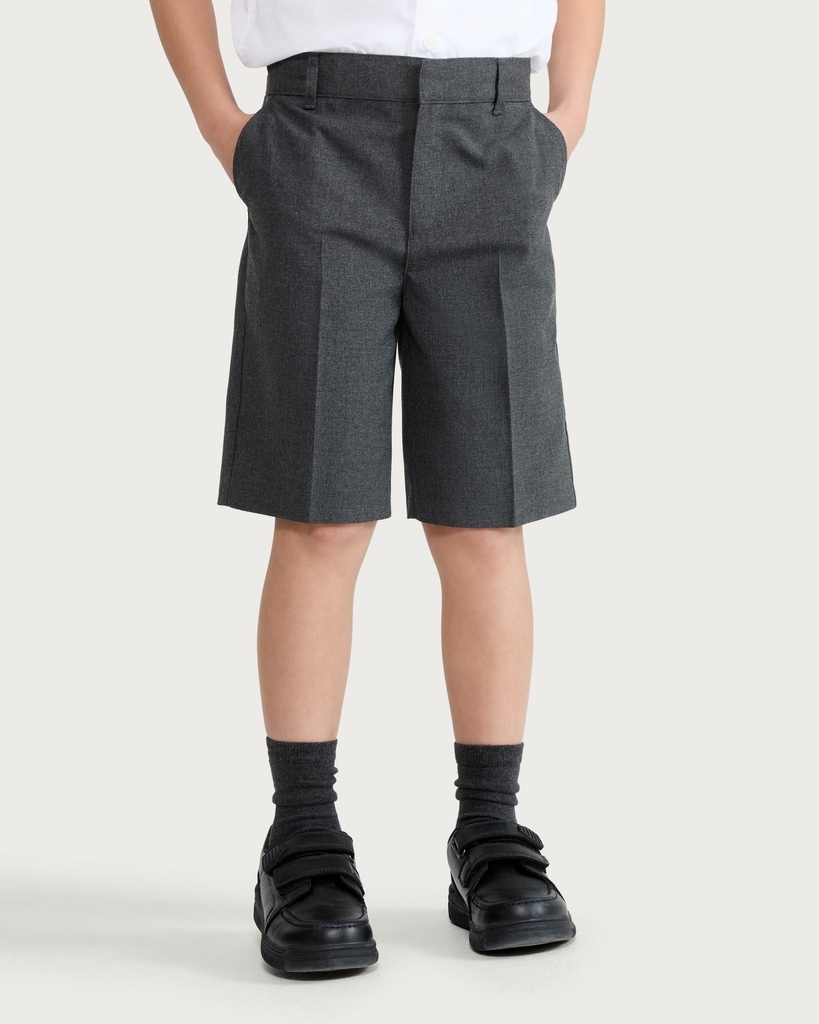 F&F School Boys 2-Pack Regular Fit Shorts in Grey thumbnail 2
