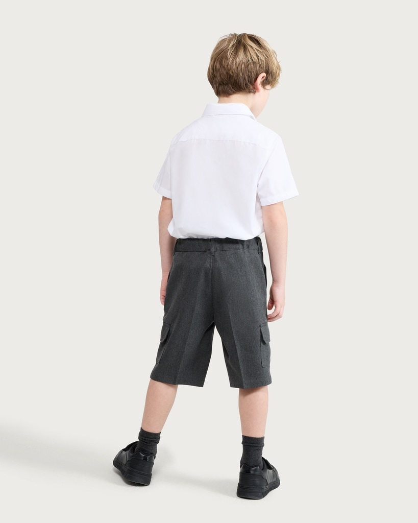 F&F School Boys 2-Pack Cargo Shorts in Grey thumbnail 3
