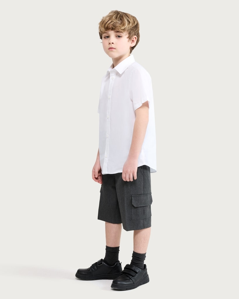 F&F School Boys 2-Pack Cargo Shorts in Grey thumbnail 2