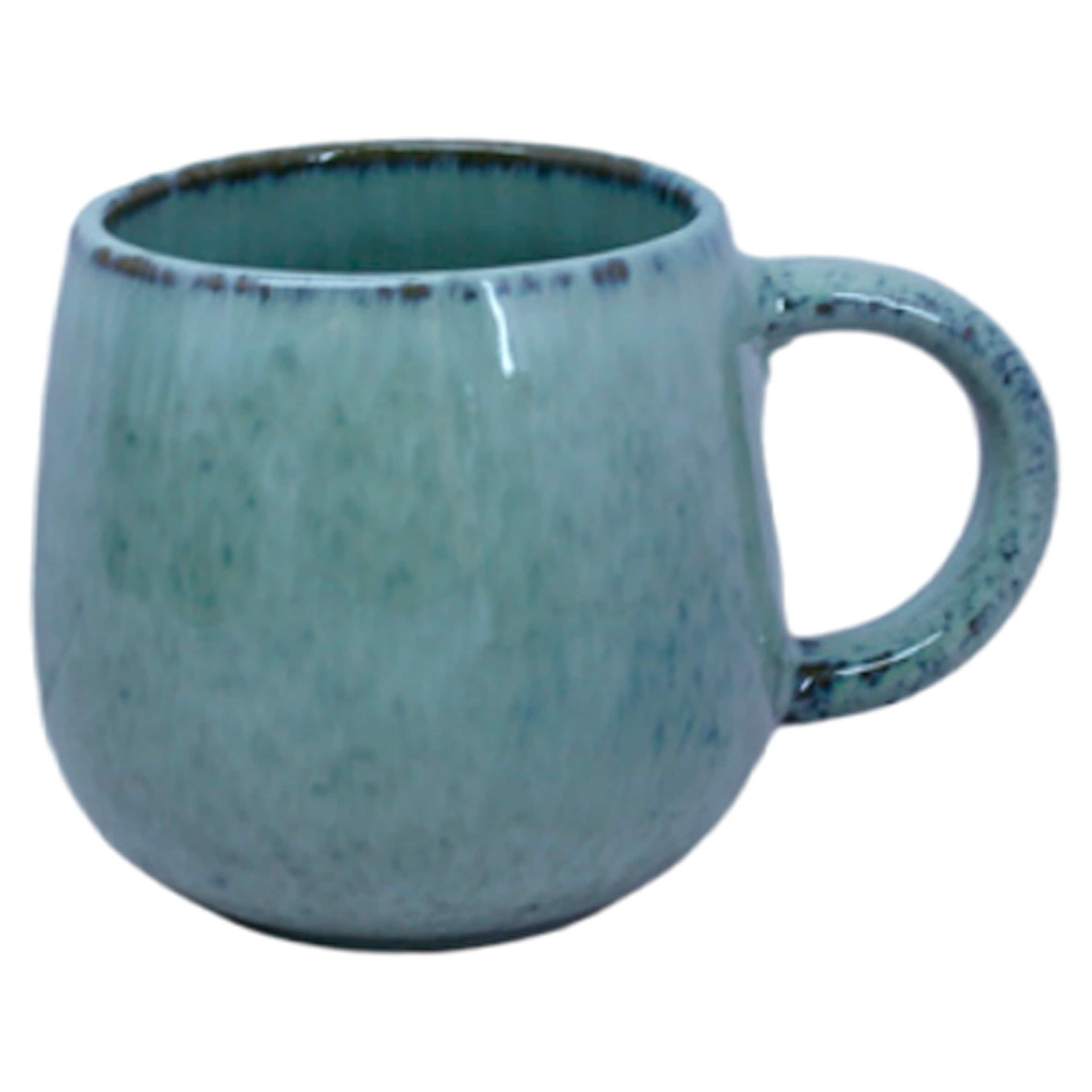 F&F Home Green Reactive Glaze Espresso Mug