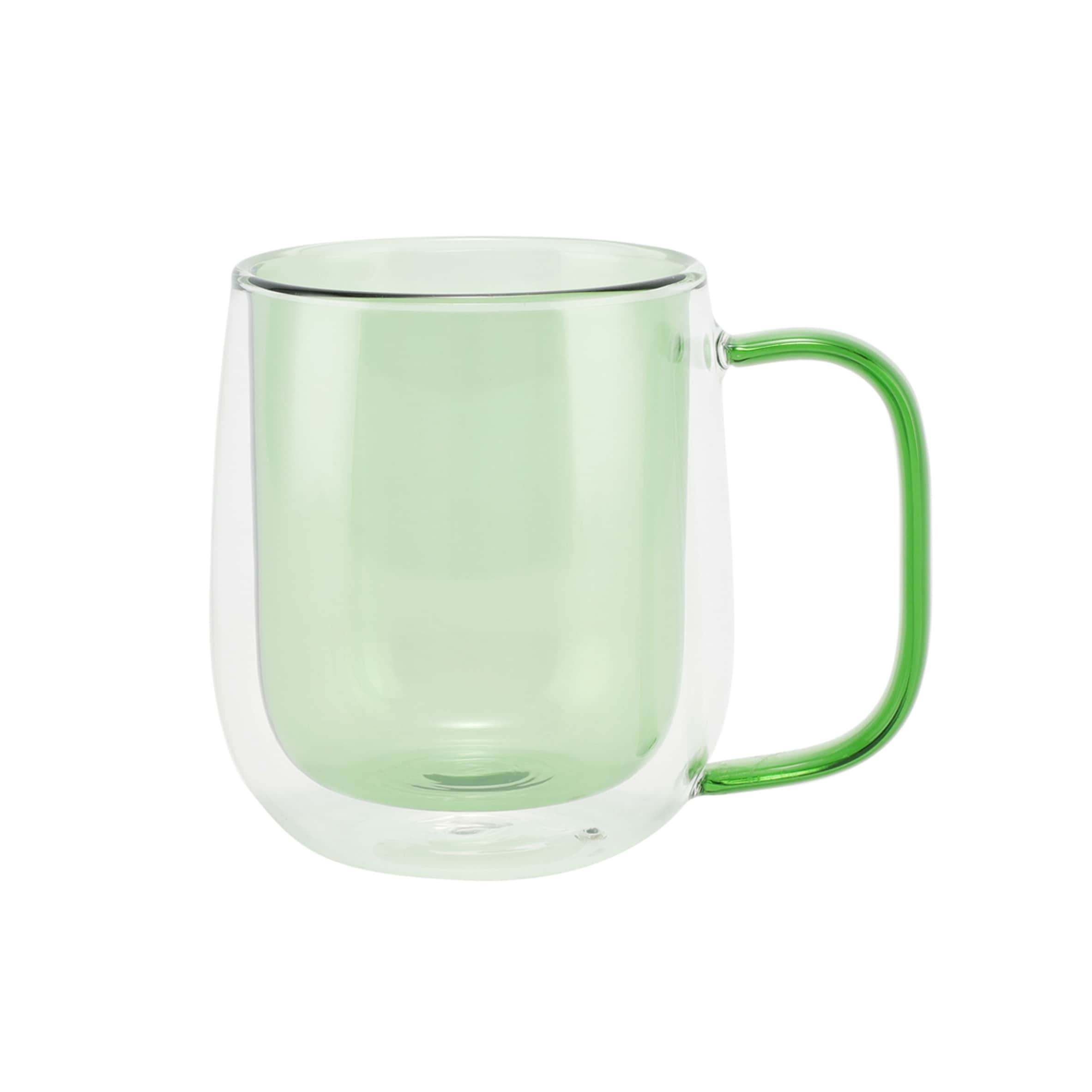 F&F Home Double Walled Green Glass Mug