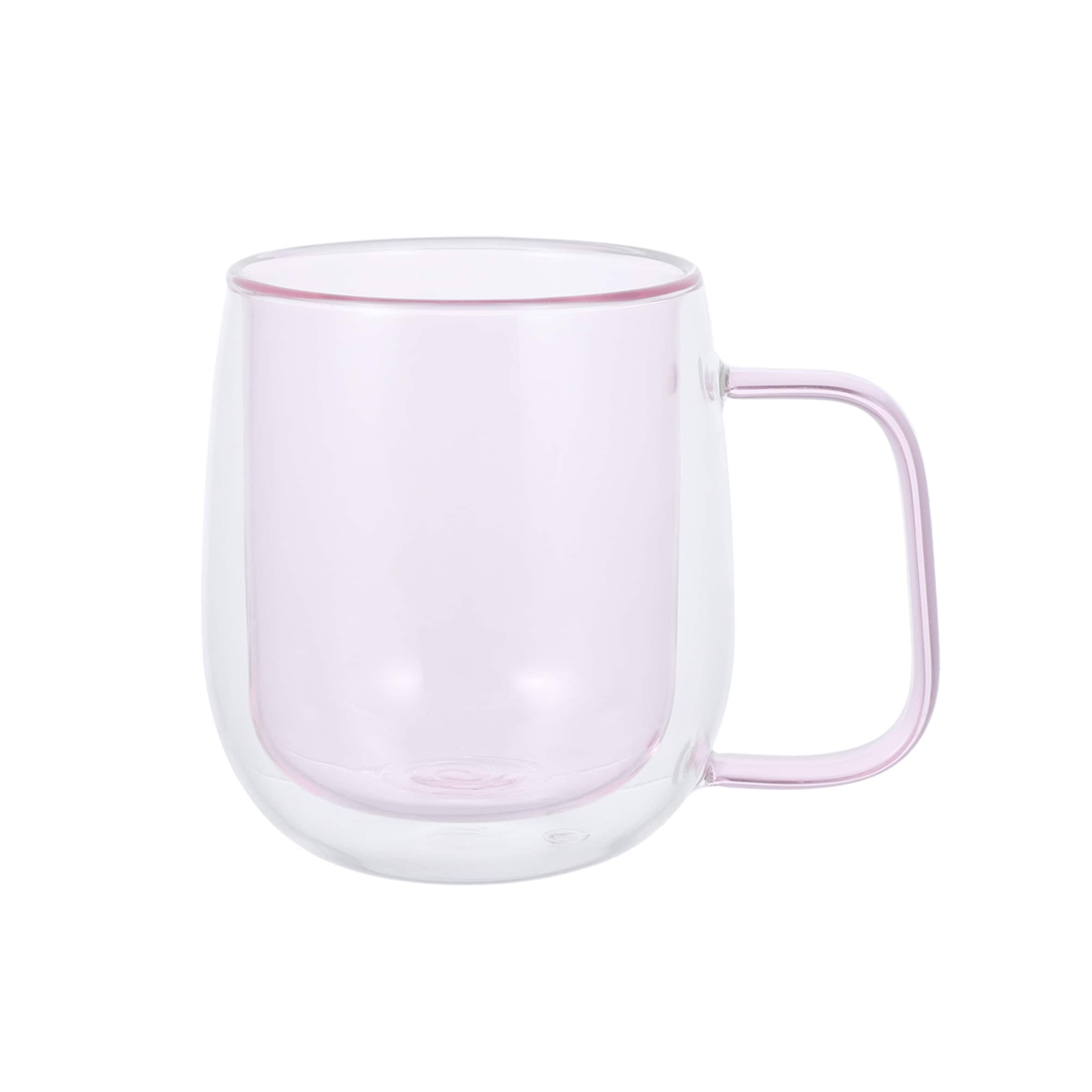 F&F Home Double Walled Pink Glass Mug