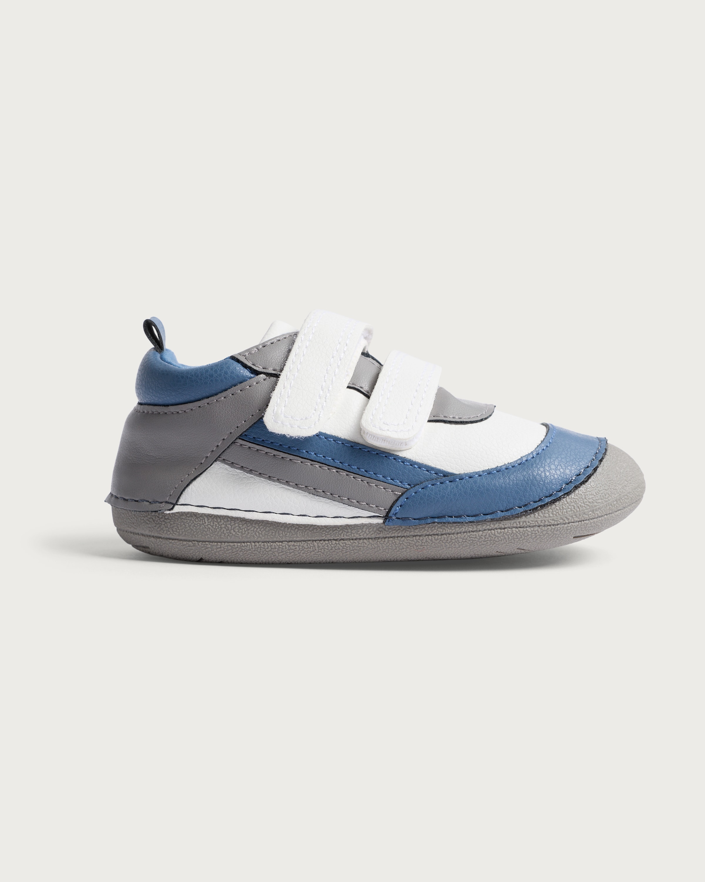 F&F Baby Colour Block Strap Fastening Pre Walker Shoes in Blue