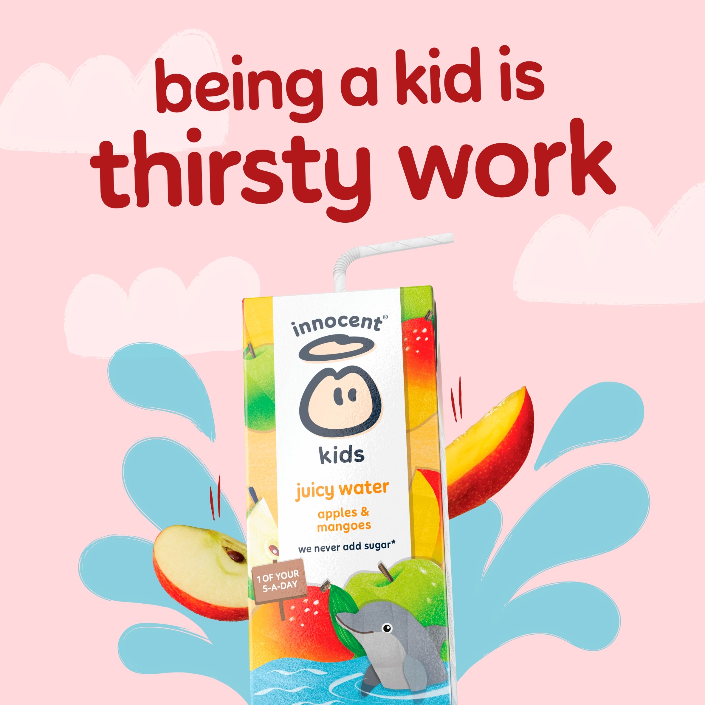 innocent Kids Juicy Water Apple and Mango 3 x 200ml thumbnail 3