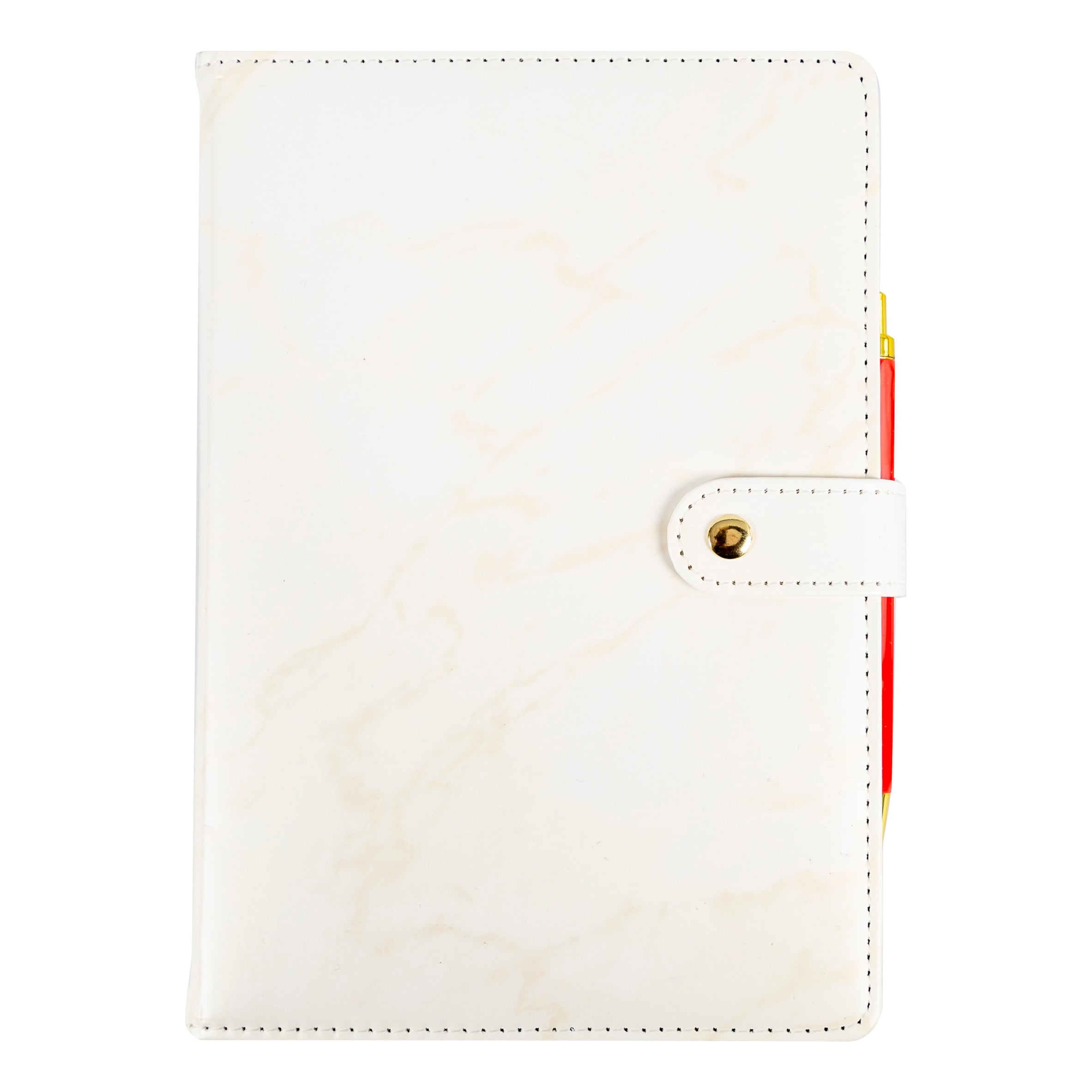 Gingham Bow A5 Journal & Pen Marble with popper