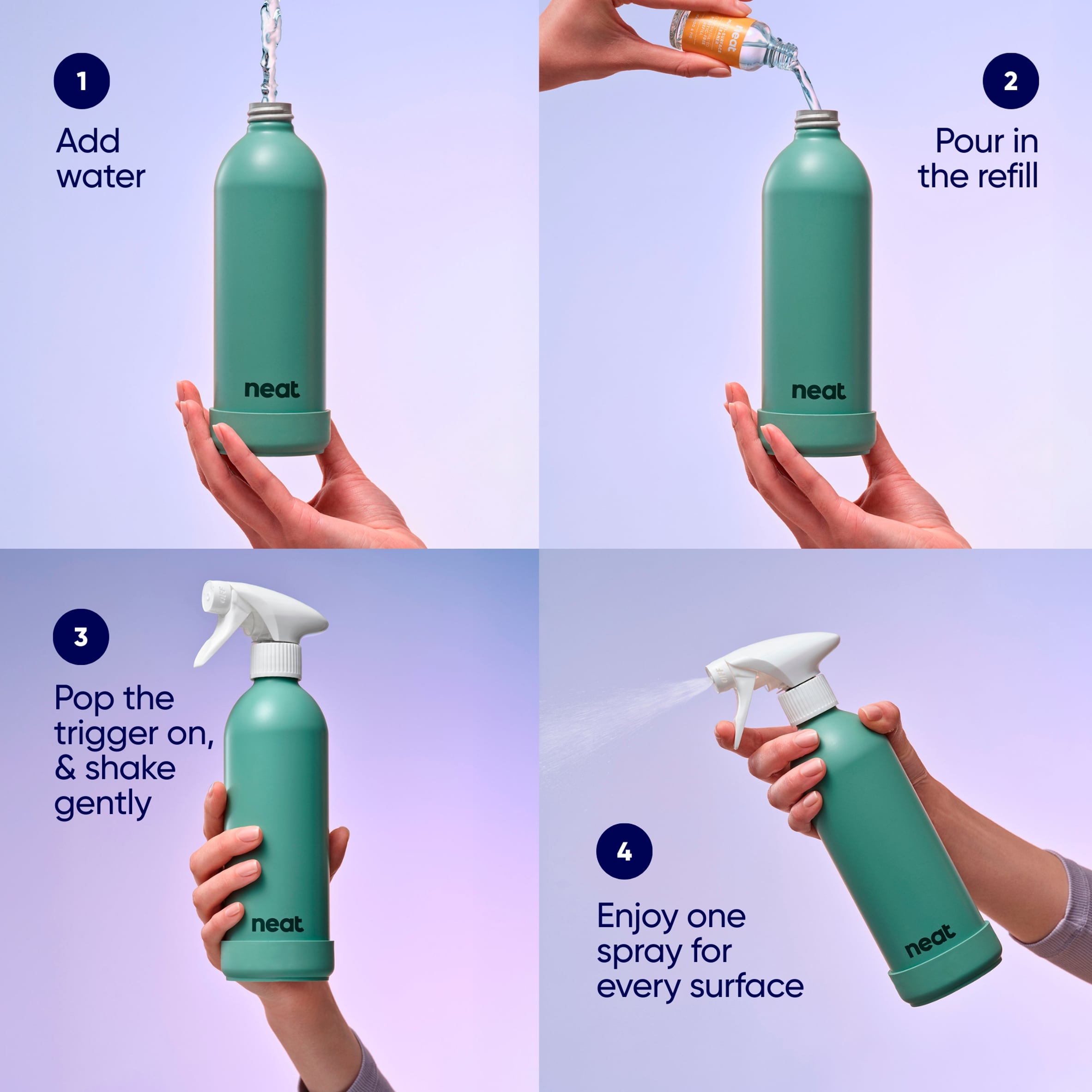NEAT Sage Refillable Bottle for Cleaning Sprays 500ml thumbnail 5