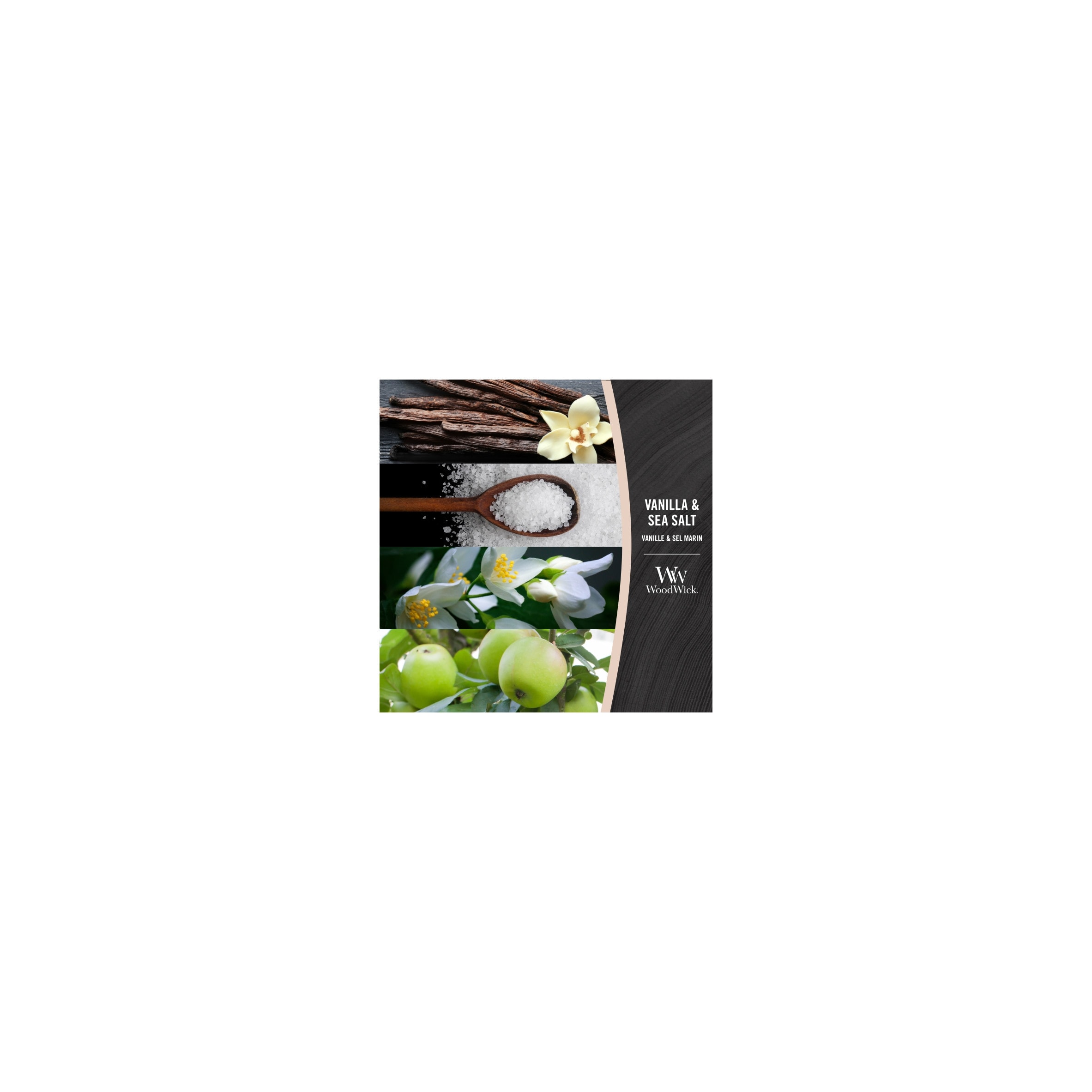 Woodwick Vanilla and Seasalt Medium Hourglass Candle 275g thumbnail 2