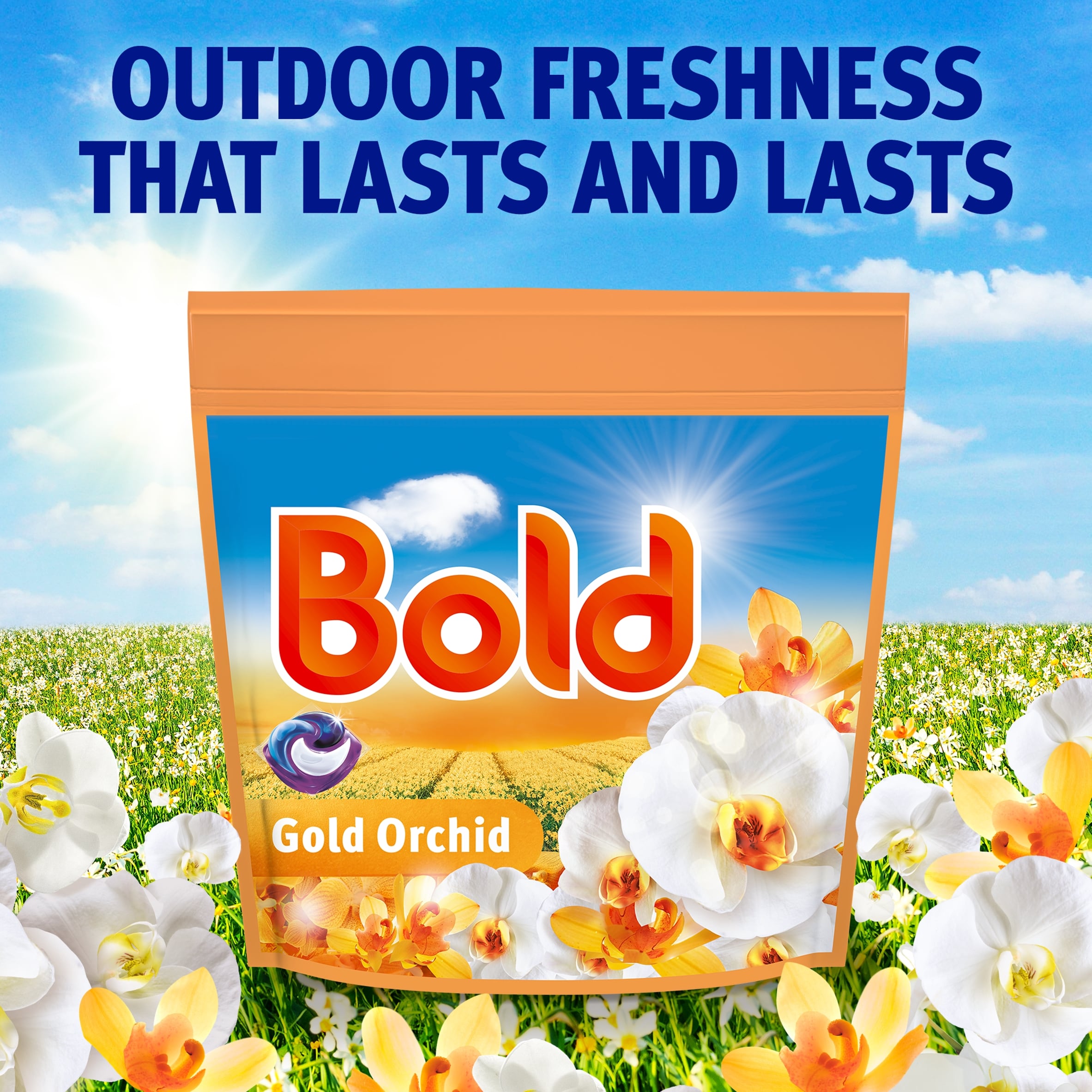 Bold Washing Liquid Pods Gold Orchid 50 washes 985g thumbnail 5