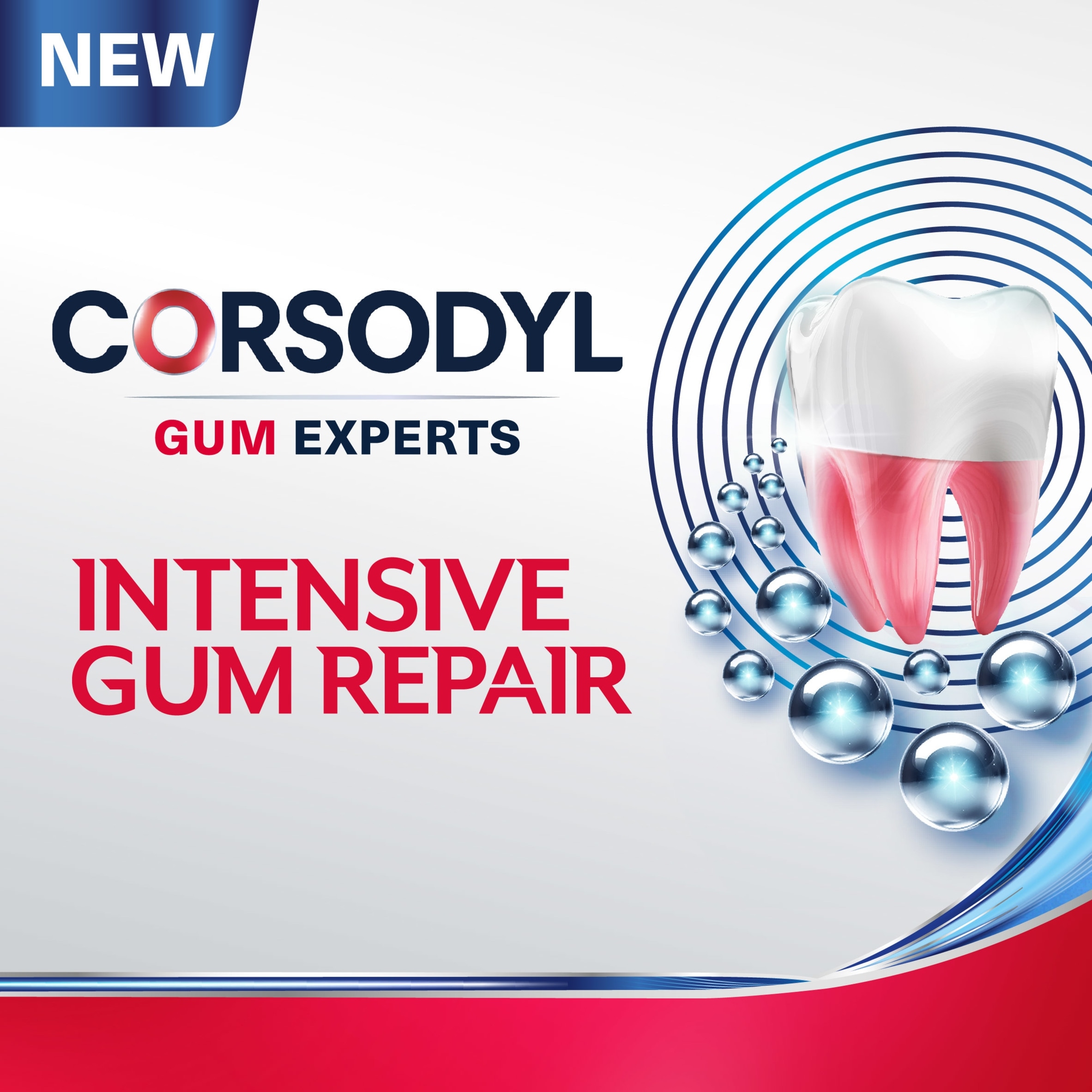 Corsodyl Intensive Gum Repair White & Polish Toothpaste 75ml thumbnail 2