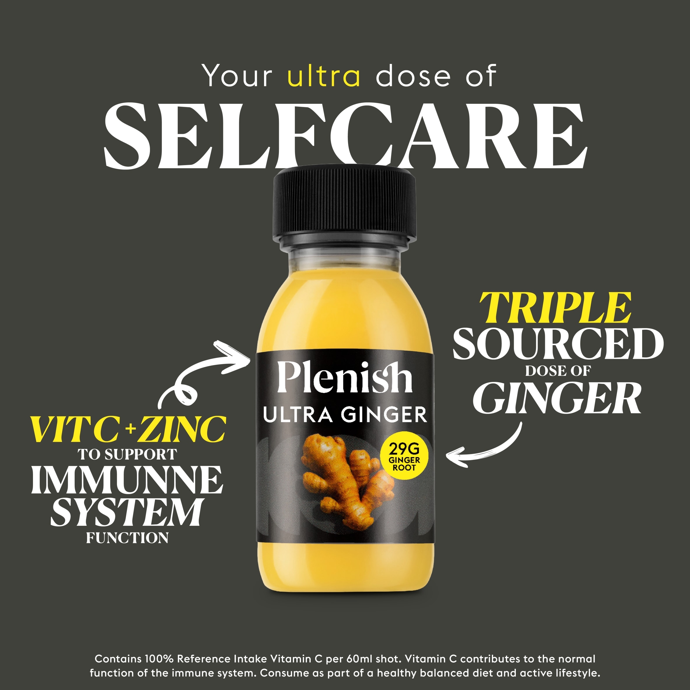 PLENISH SHOTS ULTRA GINGER 60ML thumbnail 2