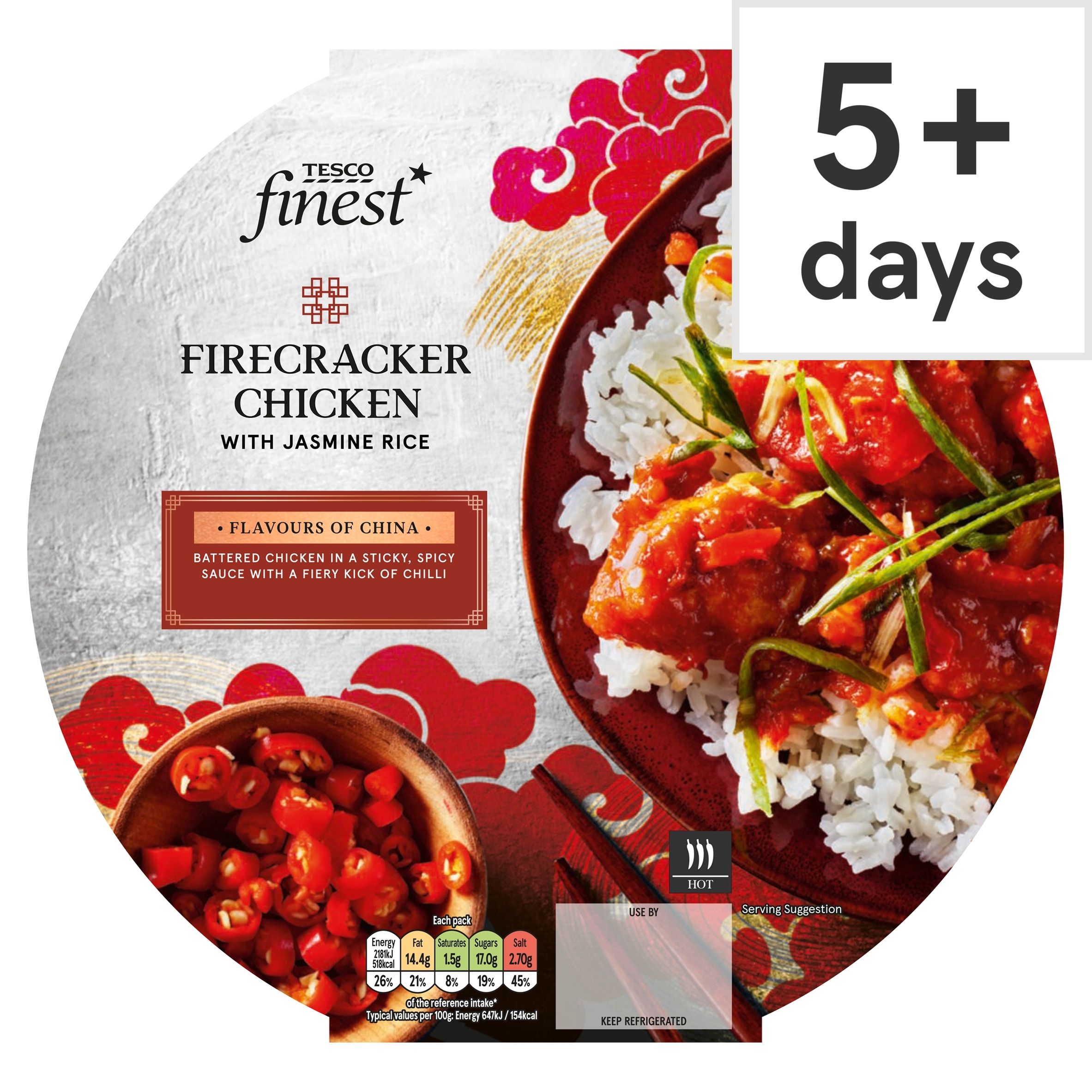 Tesco Finest Firecracker Chicken with Jasmine Rice 380g