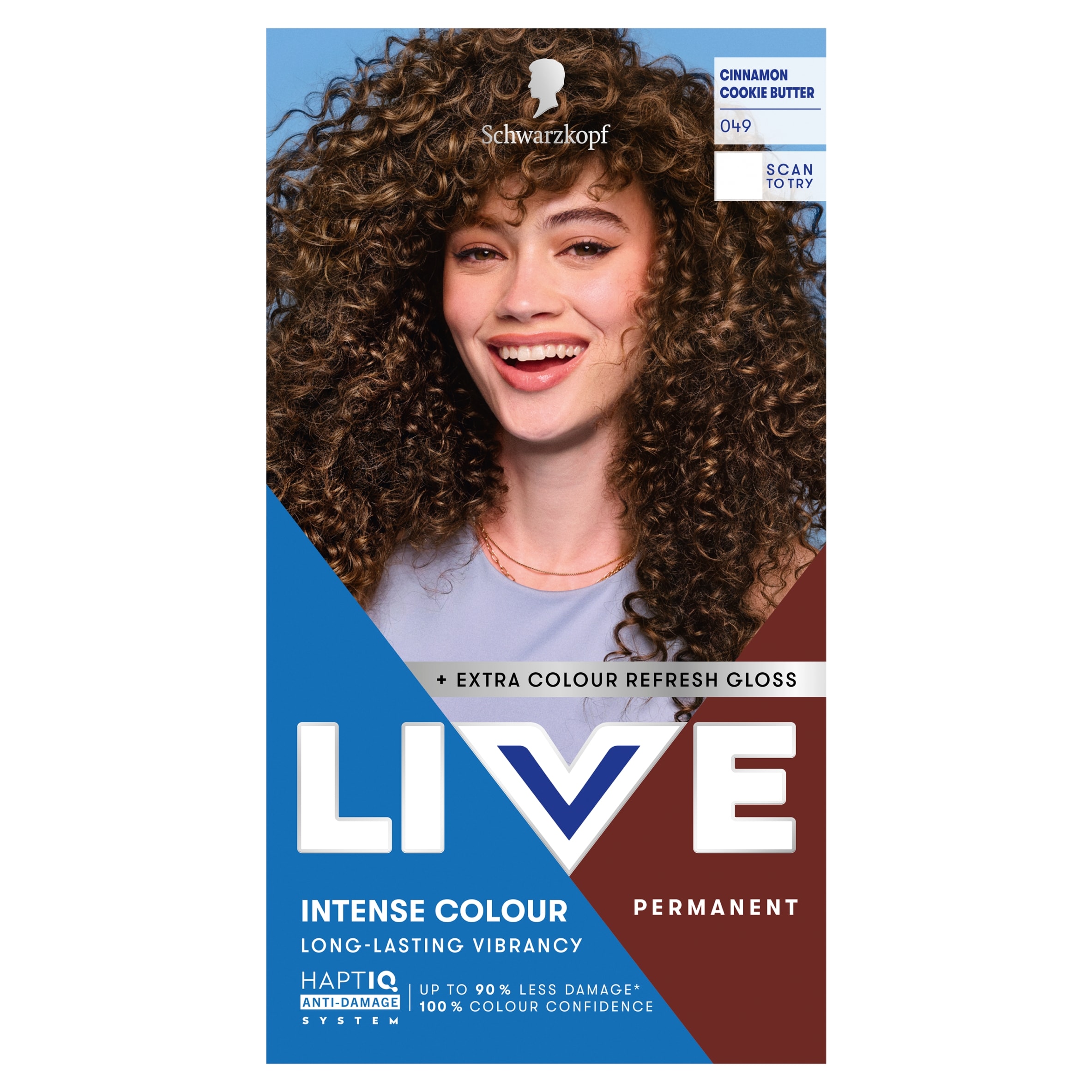 Schwarzkopf LIVE Intense Colour 049 Cinnamon Cookie Butter Permanent Hair Dye