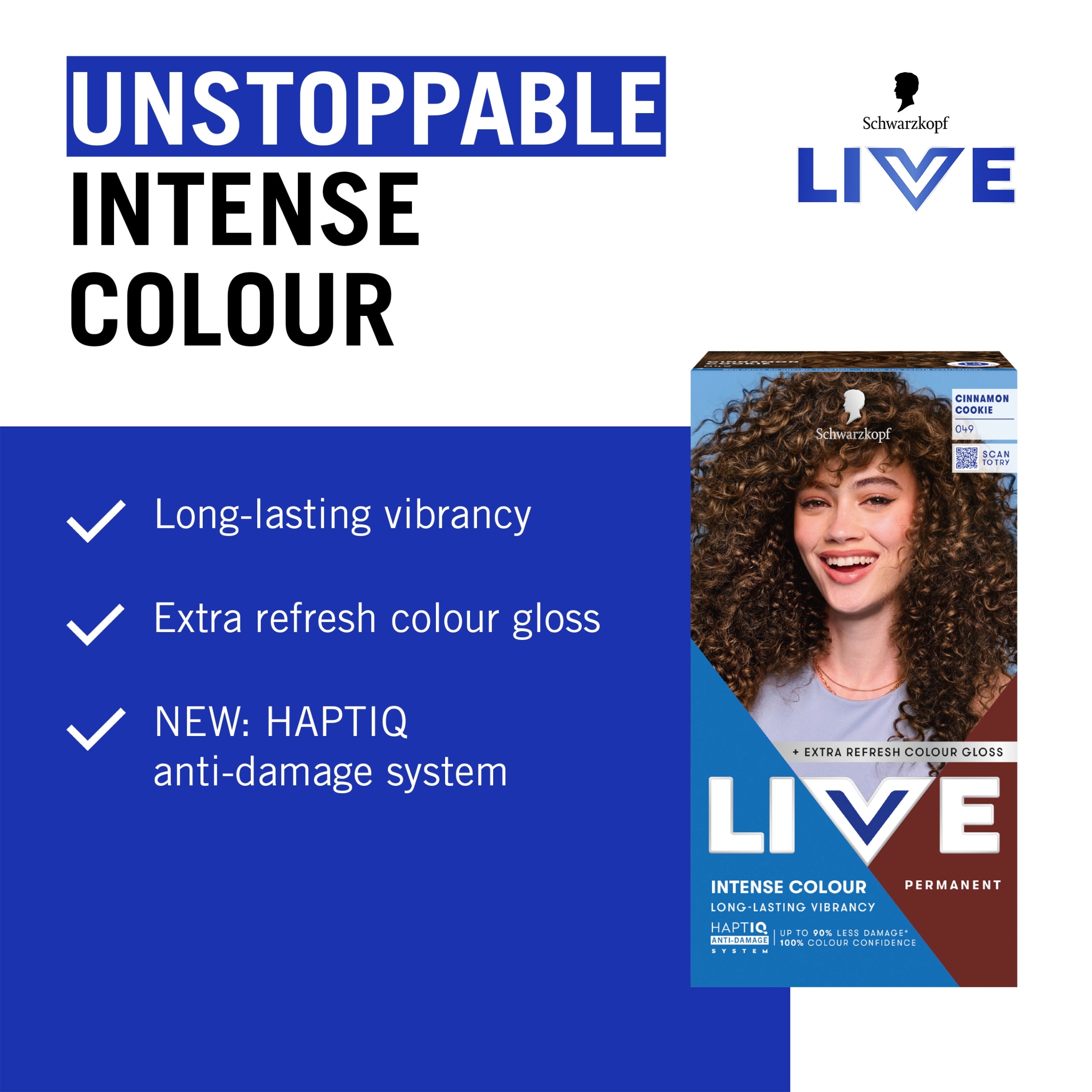 Schwarzkopf LIVE Intense Colour 049 Cinnamon Cookie Butter Permanent Hair Dye thumbnail 3
