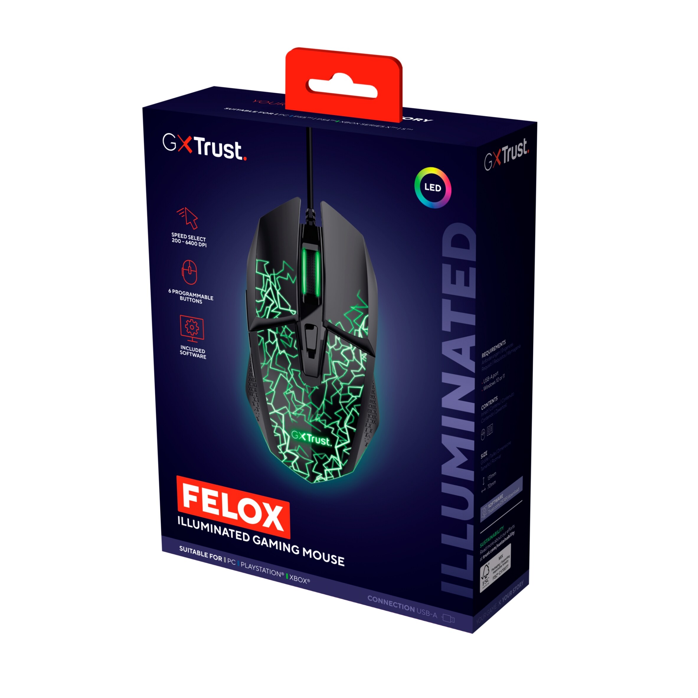 GXTrust FELOX ILLUMINATED GAMING MOUSE