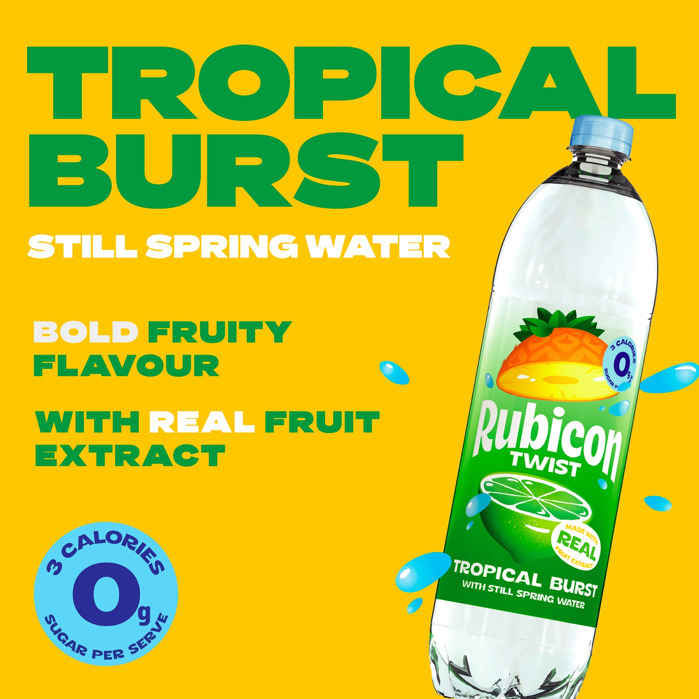Rubicon 1.5L Twist Tropical Burst Still Flavoured Spring Water thumbnail 2