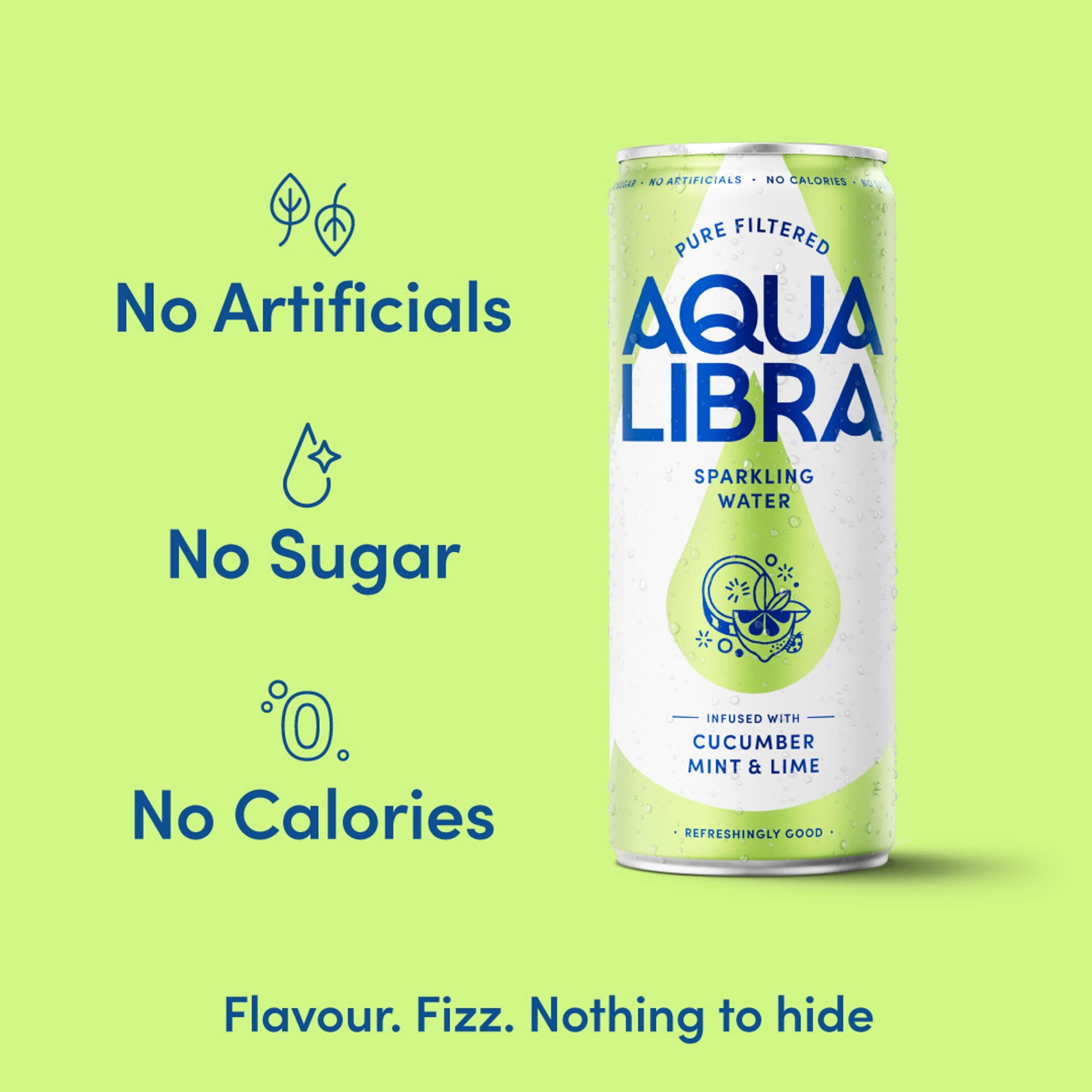 Aqua Libra Sparkling Water Cucumber Mint and Lim 330ml thumbnail 2