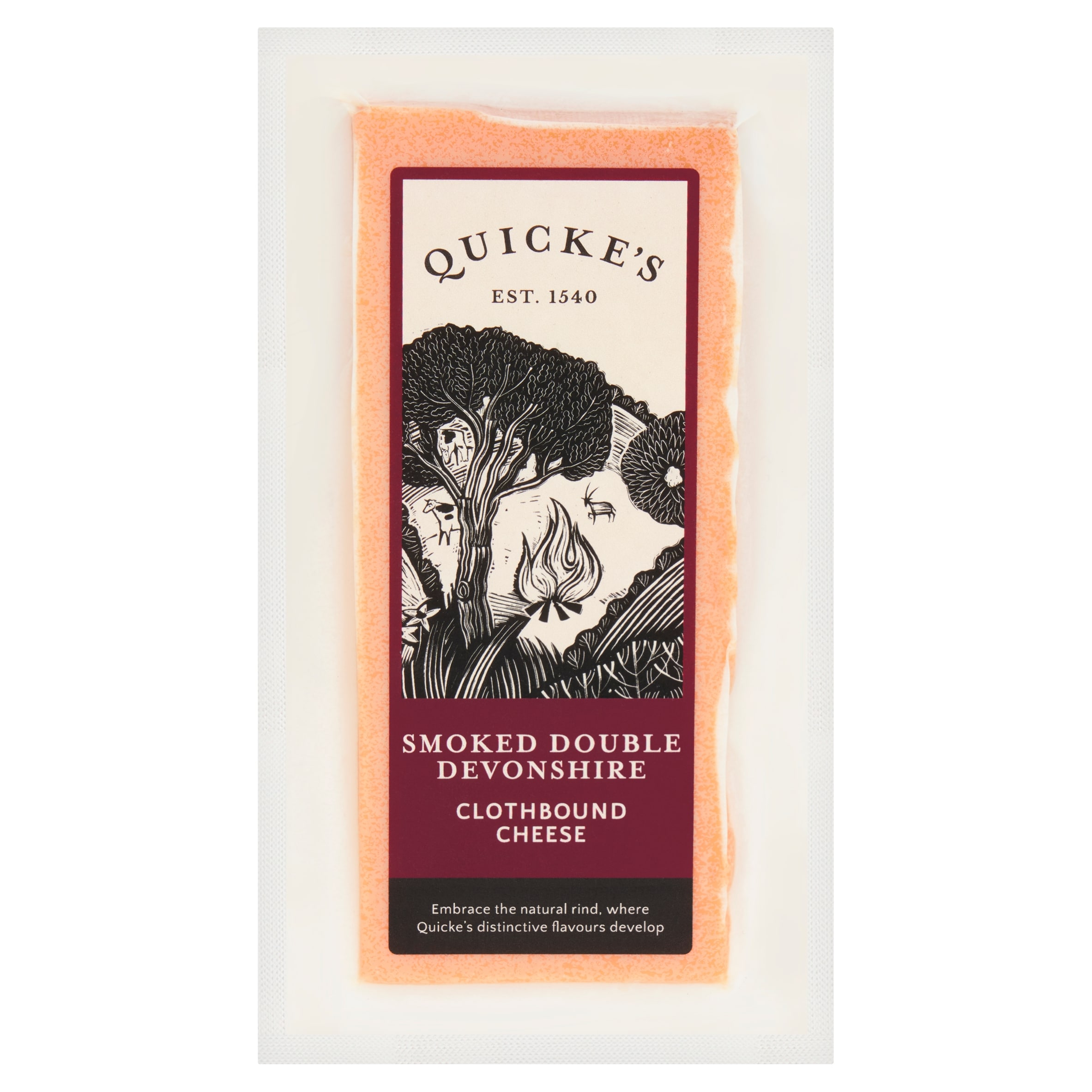 QUICKE'S Smoked Double Devonshire cheese 150g
