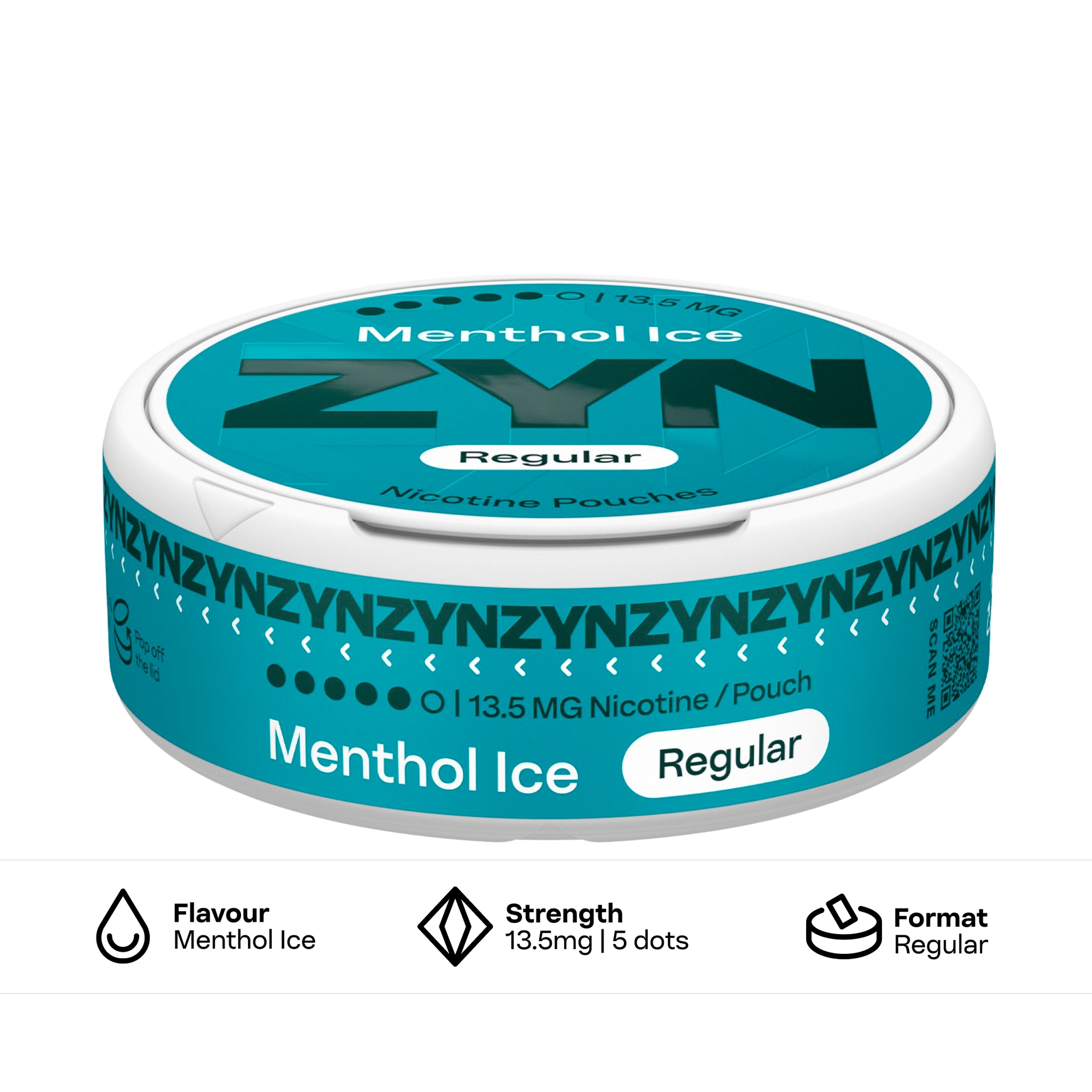 ZYN Menthol Ice Nicotine 13.5mg x 20 Pouches 14g thumbnail 2