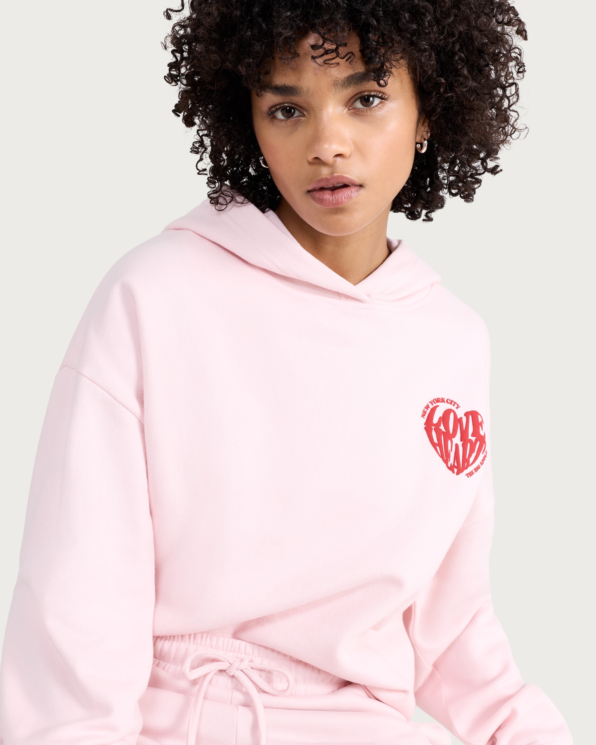 OH ME OH MY Cotton Rich Oversized Fit Co-ord Hoodie in Pink thumbnail 2