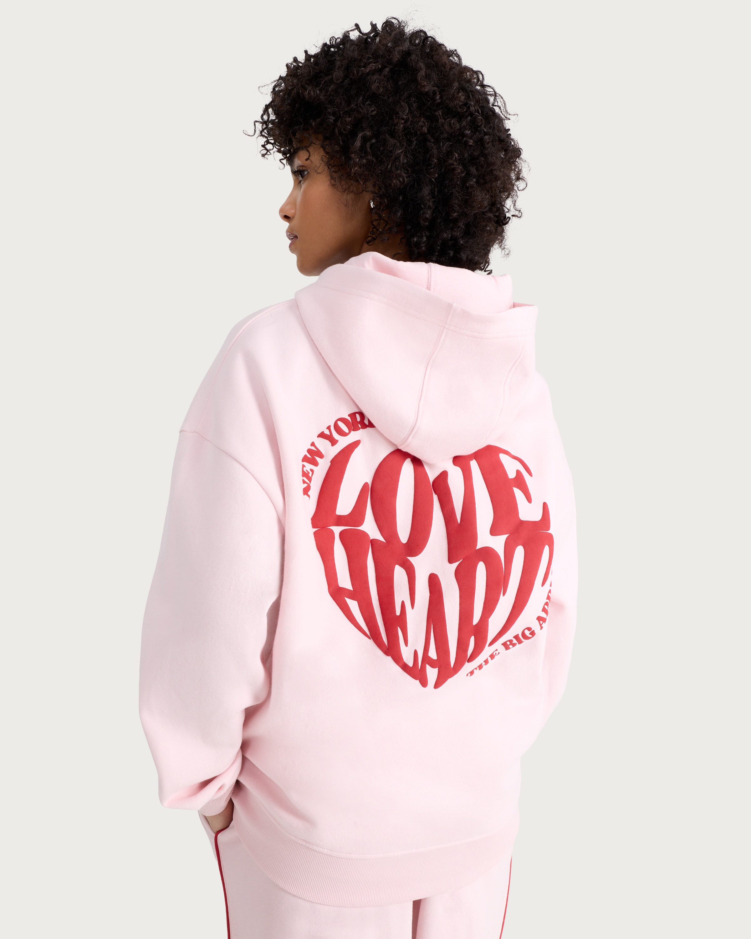 OH ME OH MY Cotton Rich Oversized Fit Co-ord Hoodie in Pink thumbnail 3