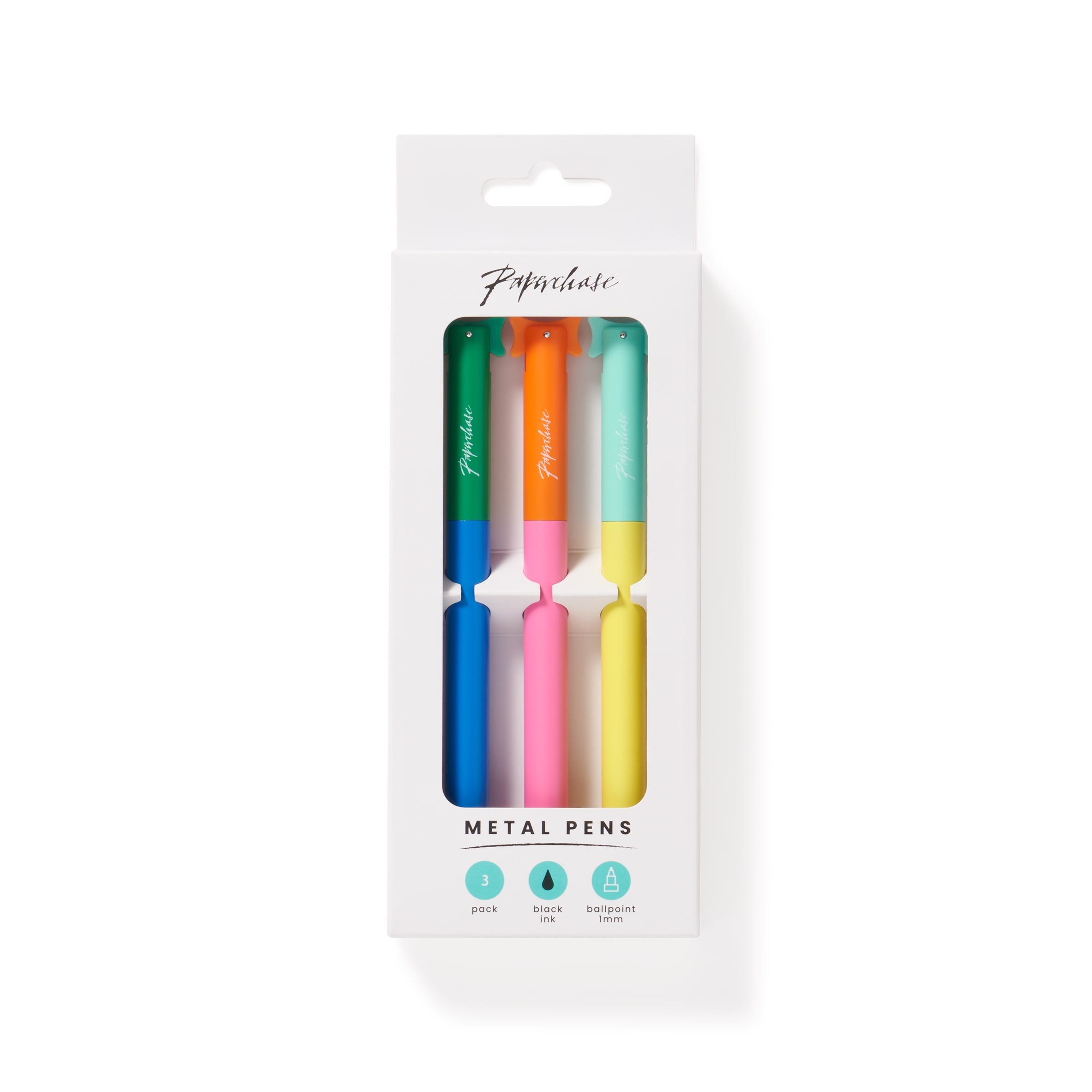 Paperchase Metal Ball Point pen 3 pack