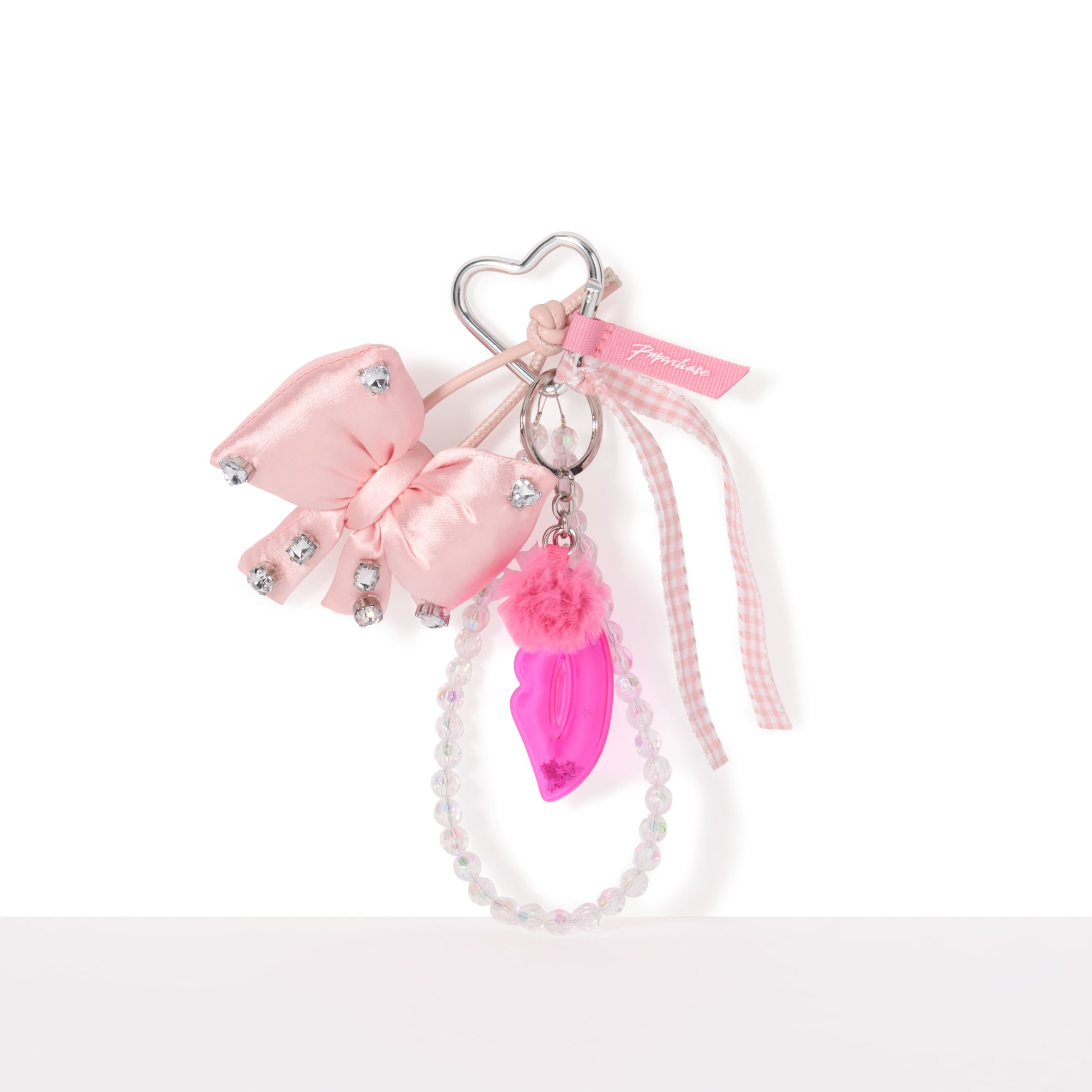 Paperchase Pom Pom Heart Keyring thumbnail 2
