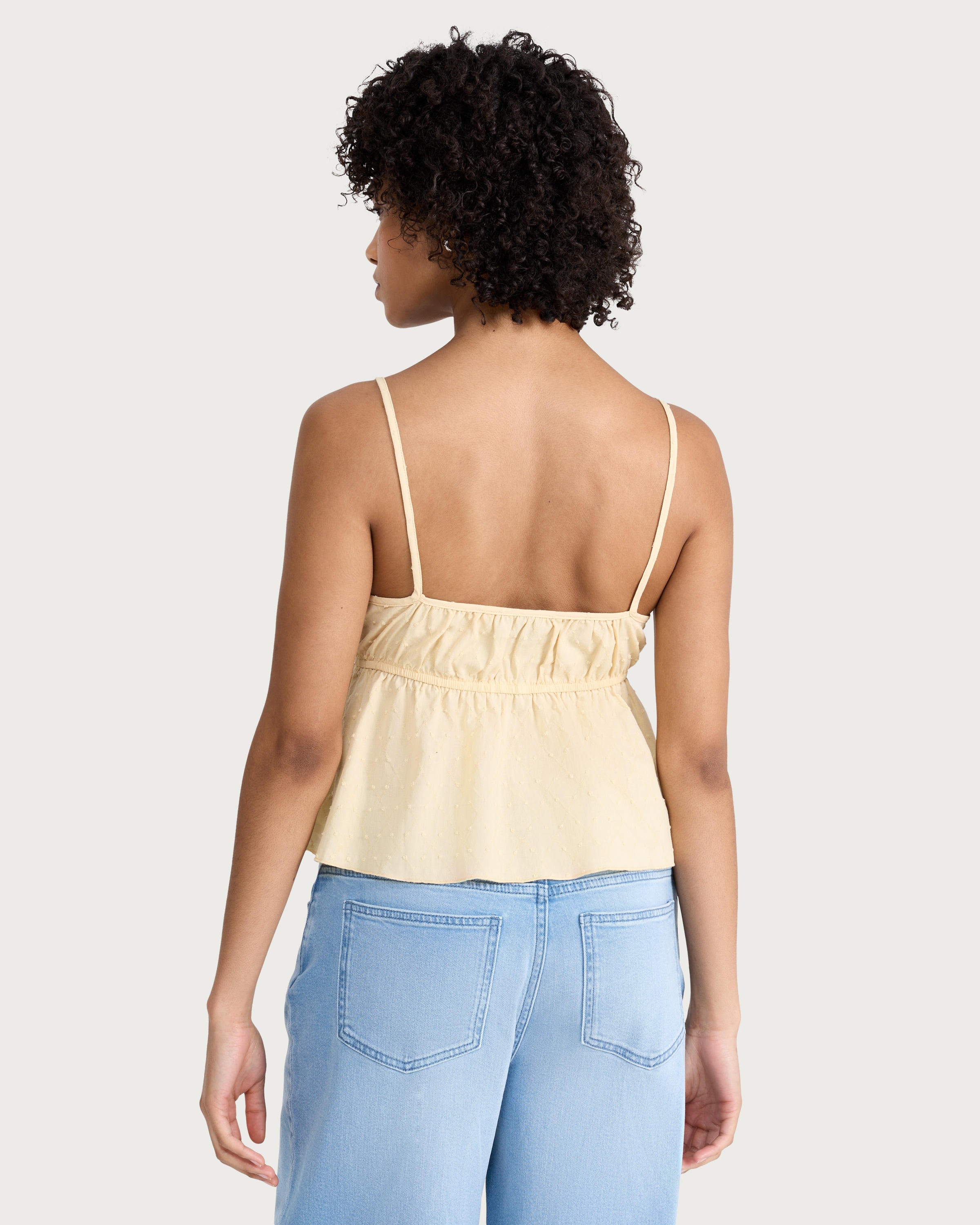OH ME OH MY Lace Trim Cami Vest in Yellow thumbnail 3
