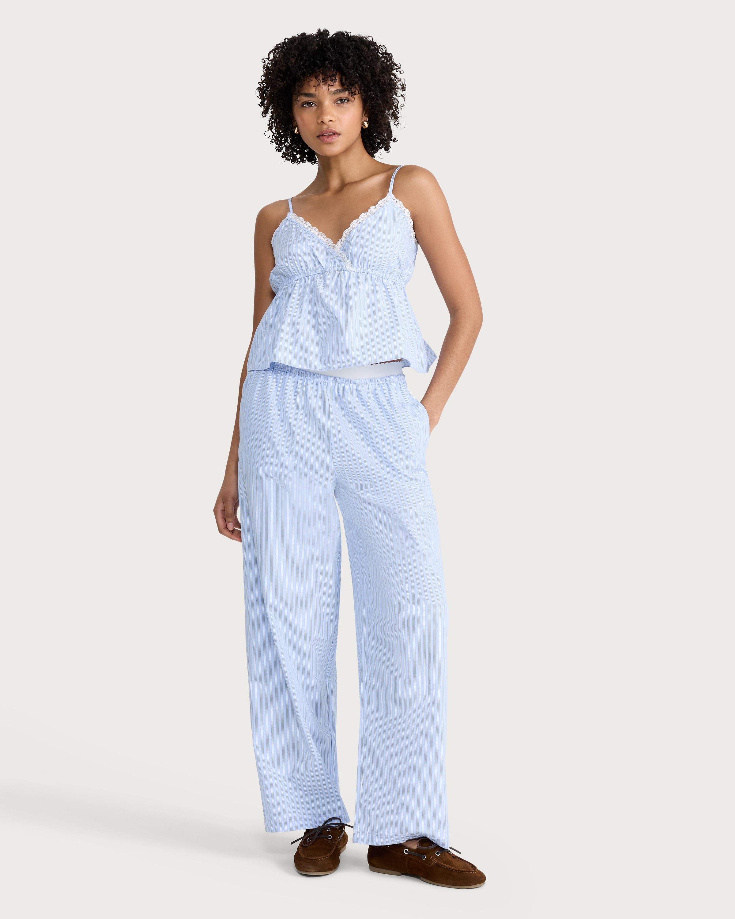 OH ME OH MY Lace Trim Cami Vest in Blue thumbnail 2