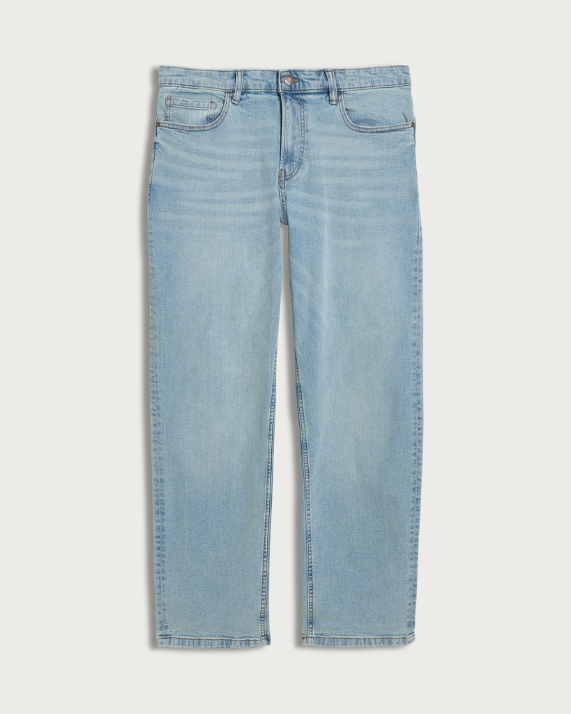 F&F Cotton Rich Relaxed Leg Jeans in Blue thumbnail 4