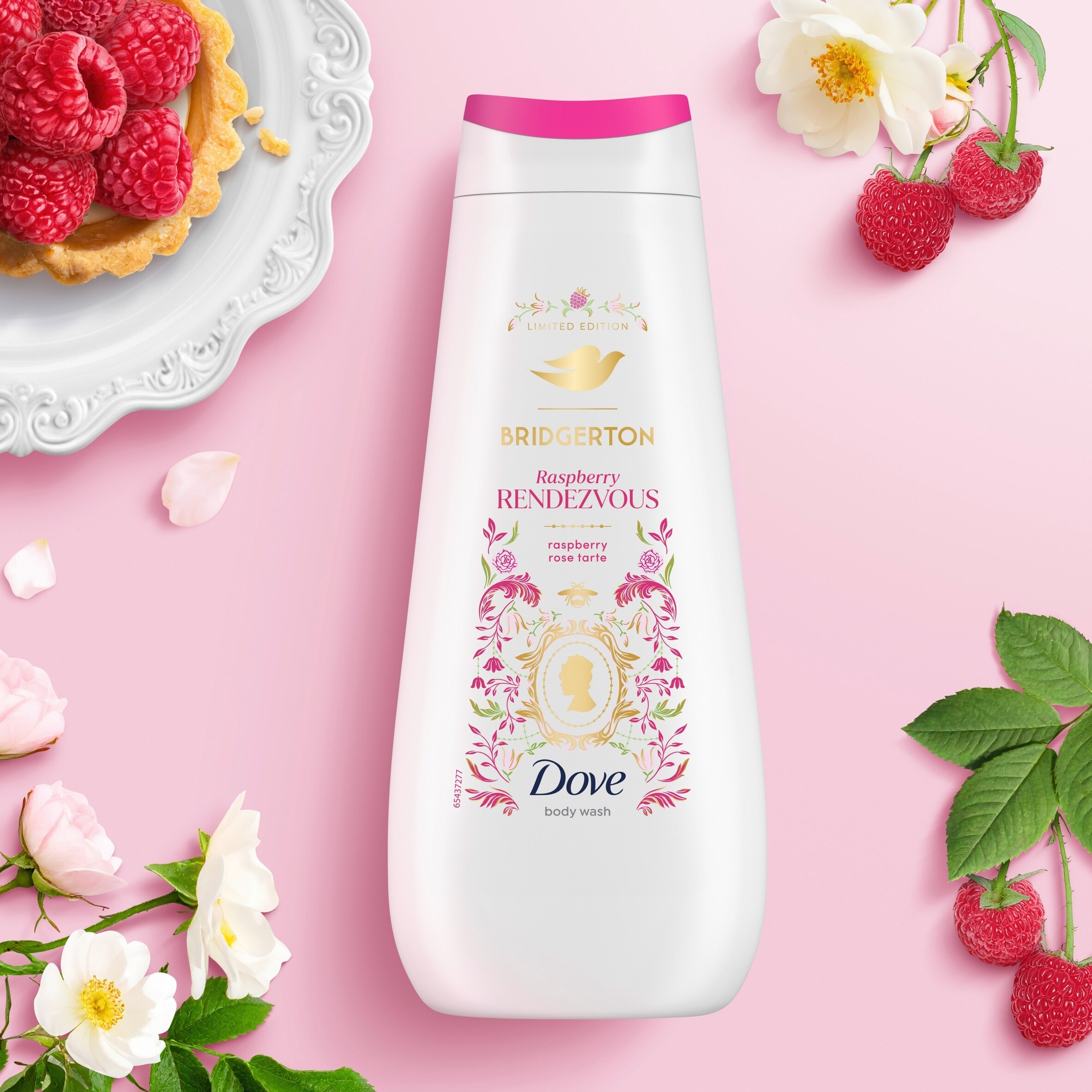 Dove Limited Edition Bridgerton Rapsberry Rendezvous Body Wash Shower Gel 400ml thumbnail 2