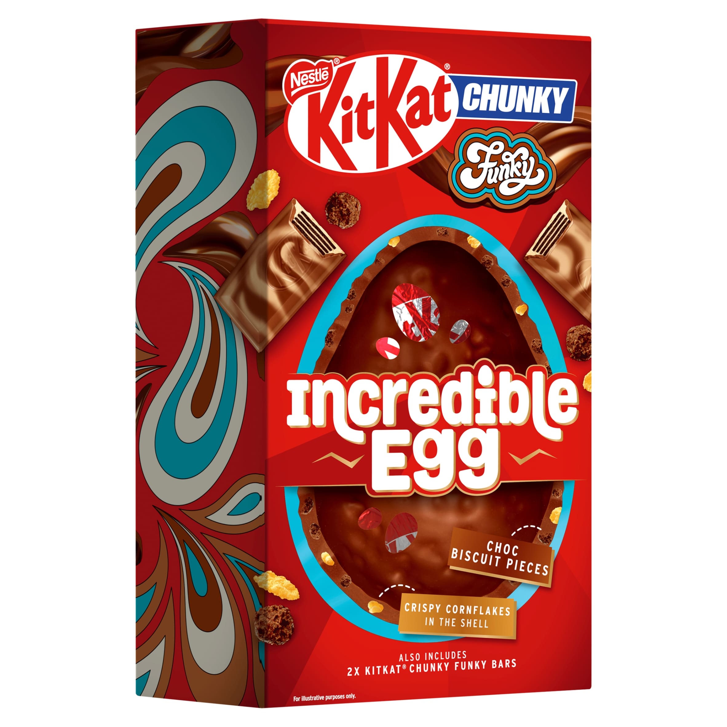 Kit Kat Funky Chunky Incredible Chocolate Easter Egg 380g thumbnail 2