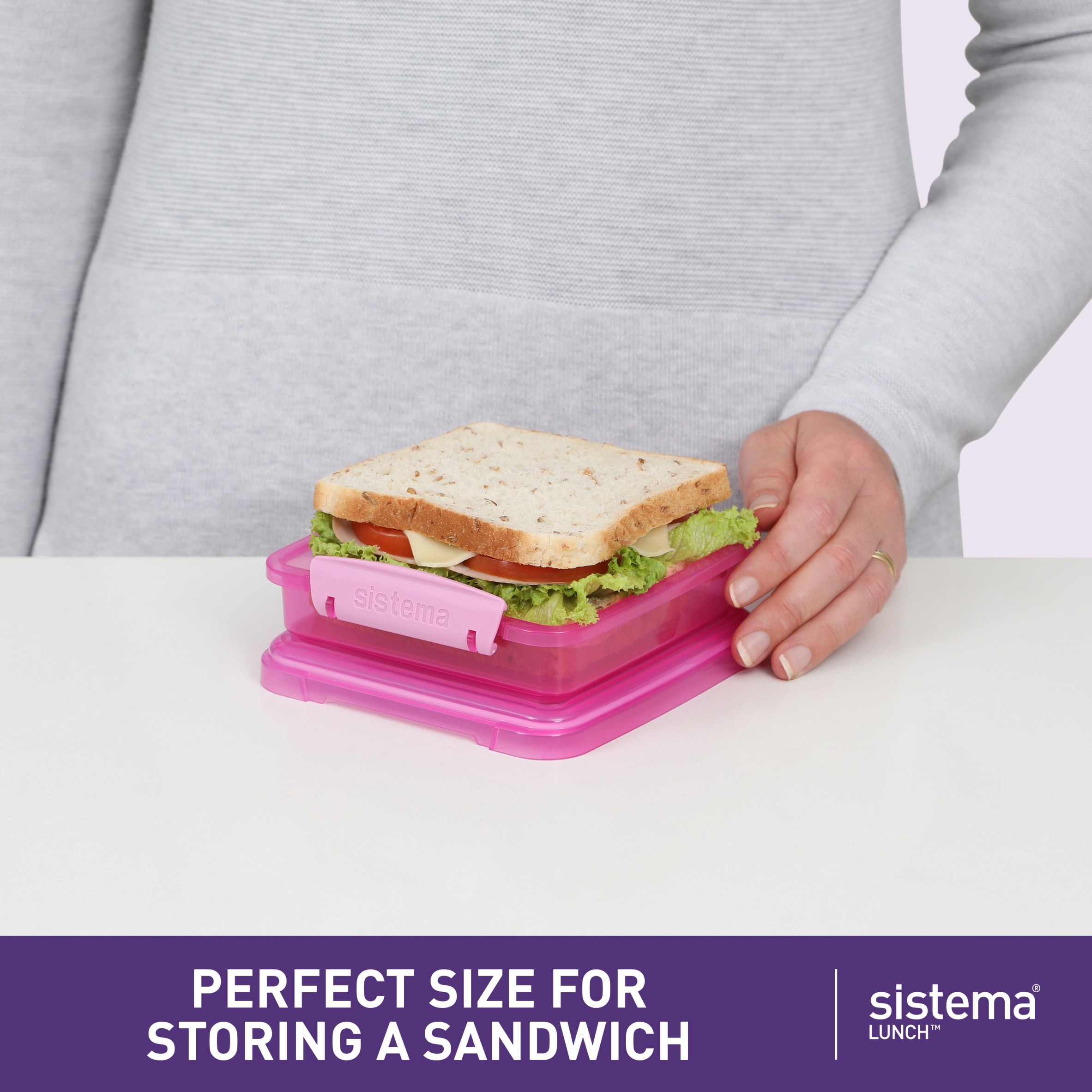 Sistema Expressions Food Storage Sandwich Box 450ml thumbnail 2