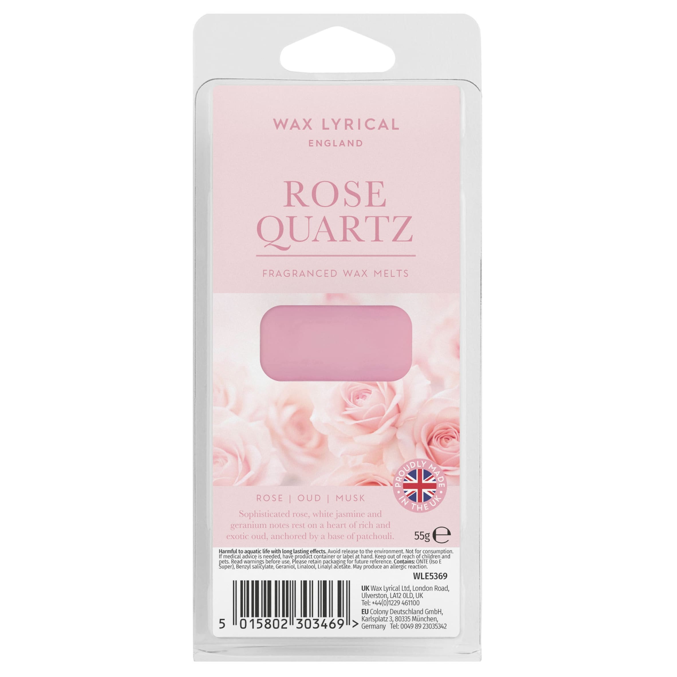 Wax Lyrical England Rose Quartz Wax Melt 55G
