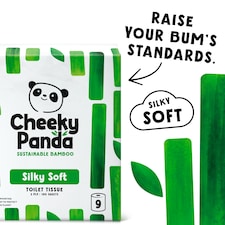 Cheeky Panda Silky Soft Bamboo 3ply Toilet Tissue 9 rolls thumbnail 3