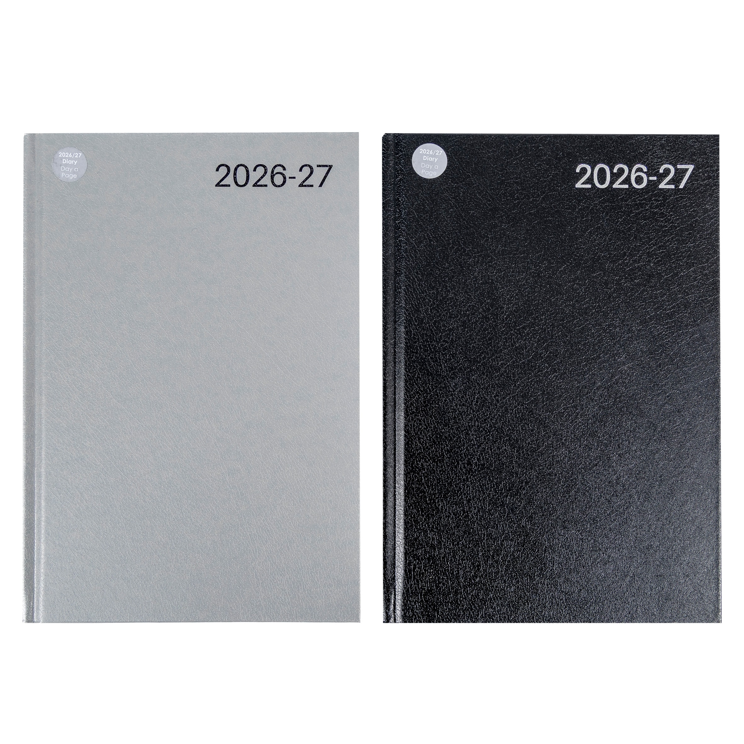 Casebound Diary A5 DTP Assorted black & silver