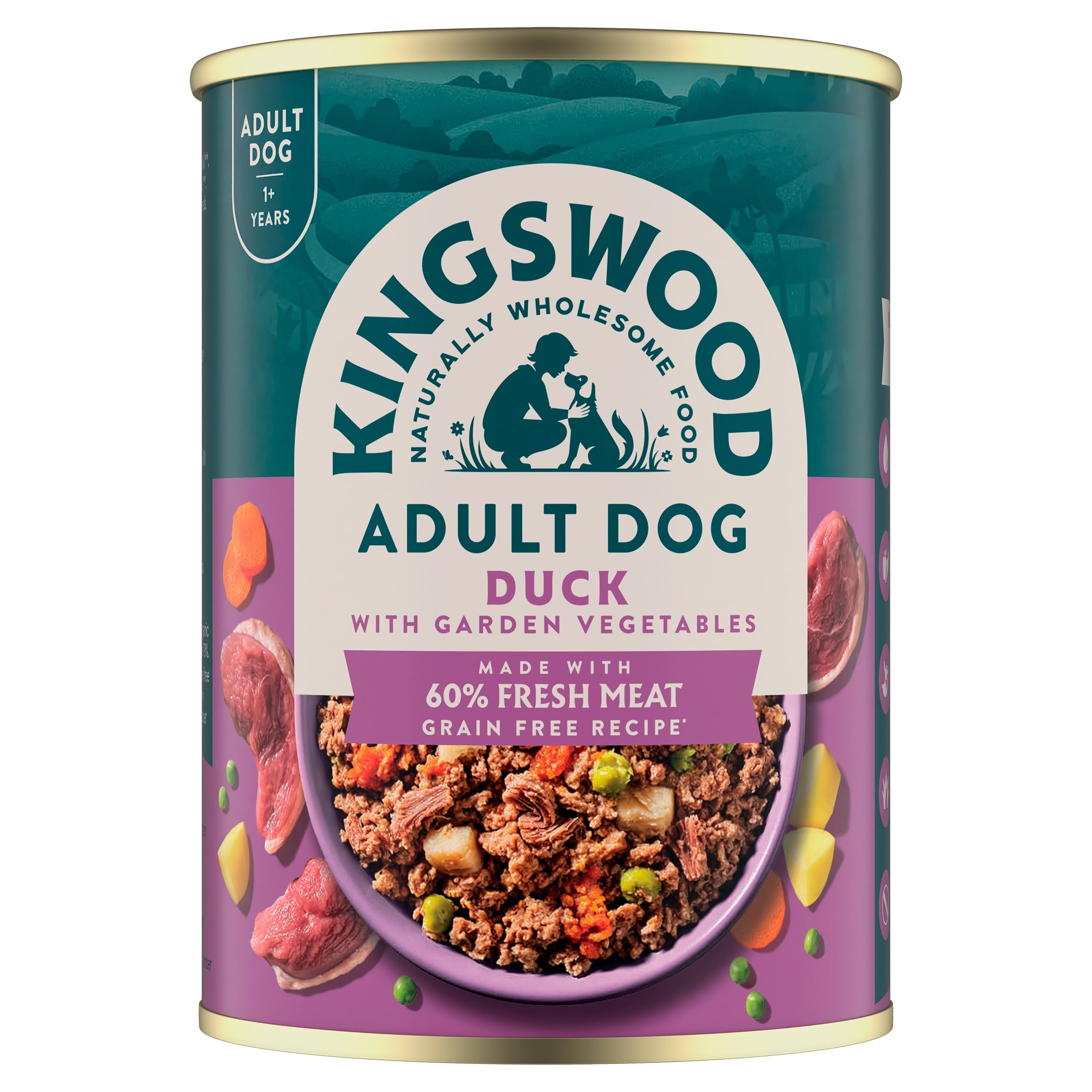 Kingswood Adult Dog food, Duck with garden vegetables 400g