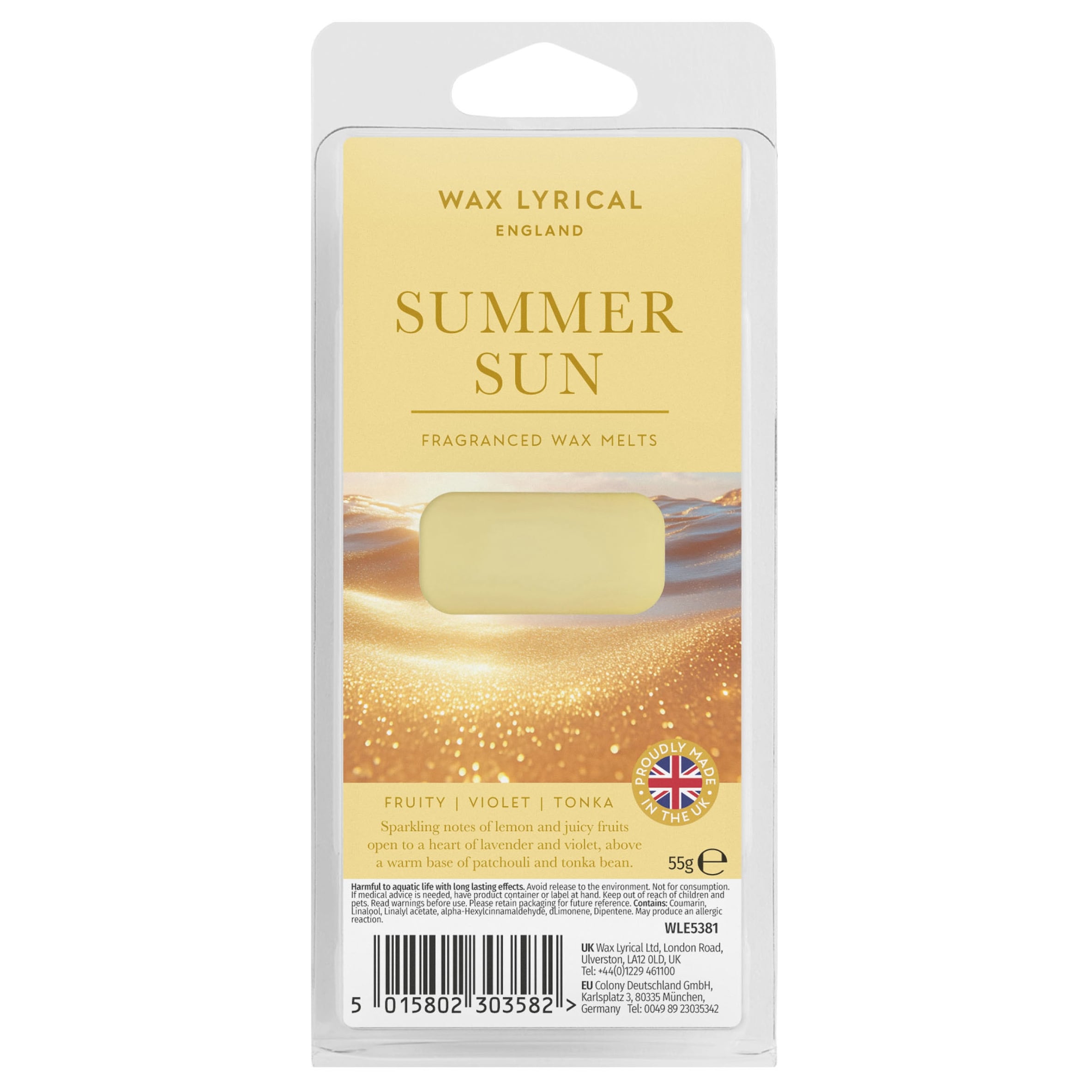 Wax Lyrical England Summer Sun Wax Melt 55g