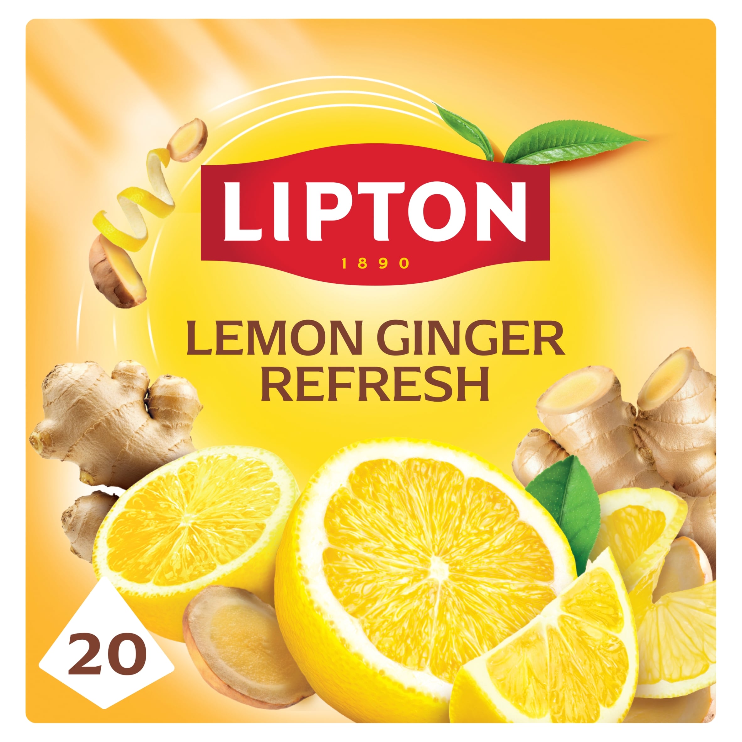 Lipton Lemon & Ginger Refresh 20 Tea Bags 34g
