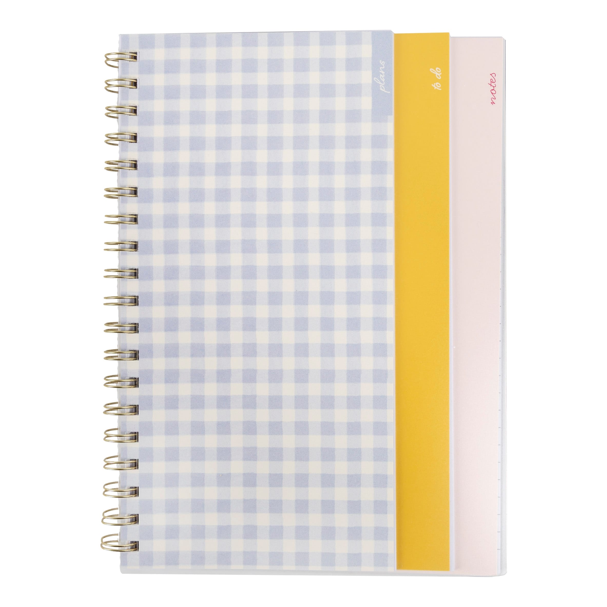 Gingham Bow B5 Planner with Sections
