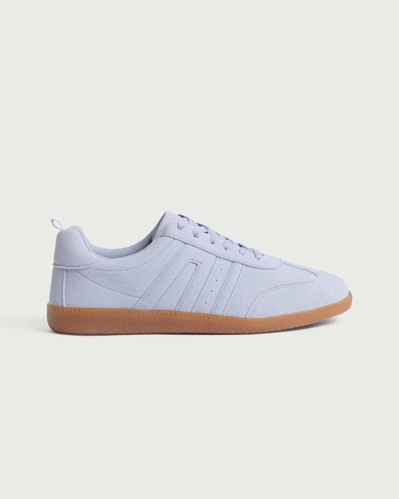 F&F Contrast Sole Lace Up Trainers in Blue