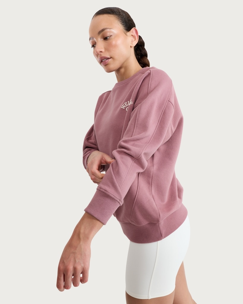 F&F Active AFTERCLASS Cotton Rich Slogan Sweatshirt in Pink thumbnail 2