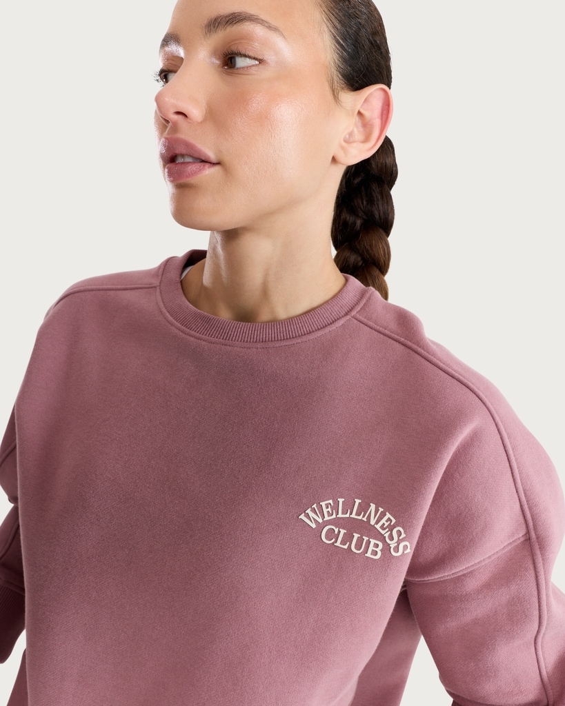 F&F Active AFTERCLASS Cotton Rich Slogan Sweatshirt in Pink thumbnail 3