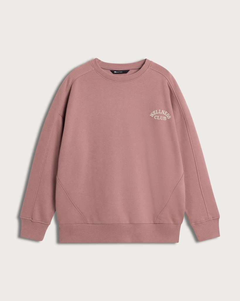 F&F Active AFTERCLASS Cotton Rich Slogan Sweatshirt in Pink thumbnail 4