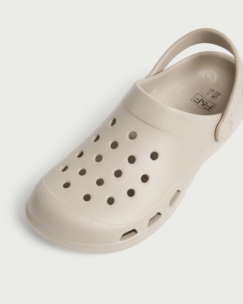 F&F Slip On Clogs in Stone thumbnail 3